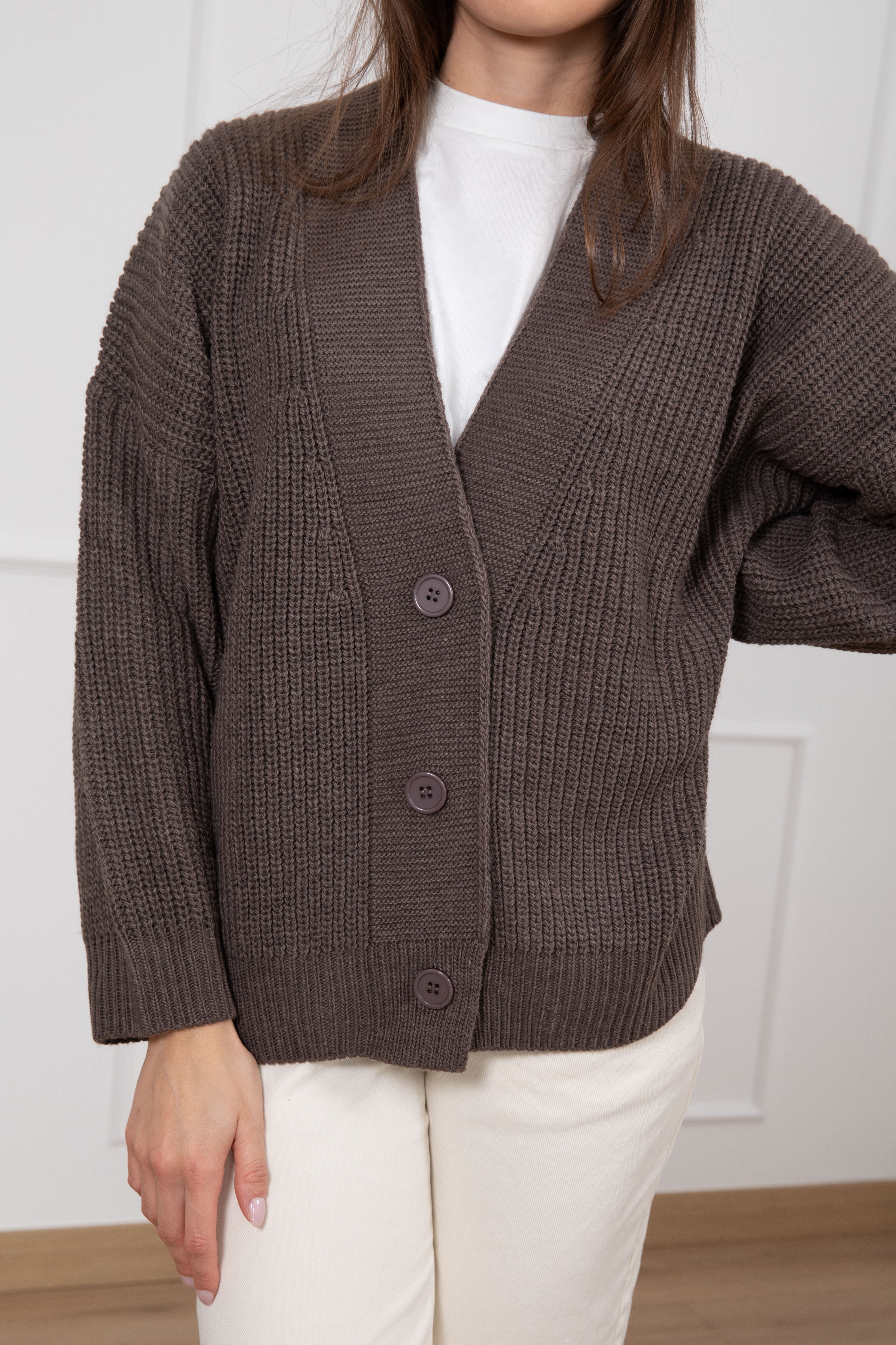 Cardigan a coste larghe Susy Mix