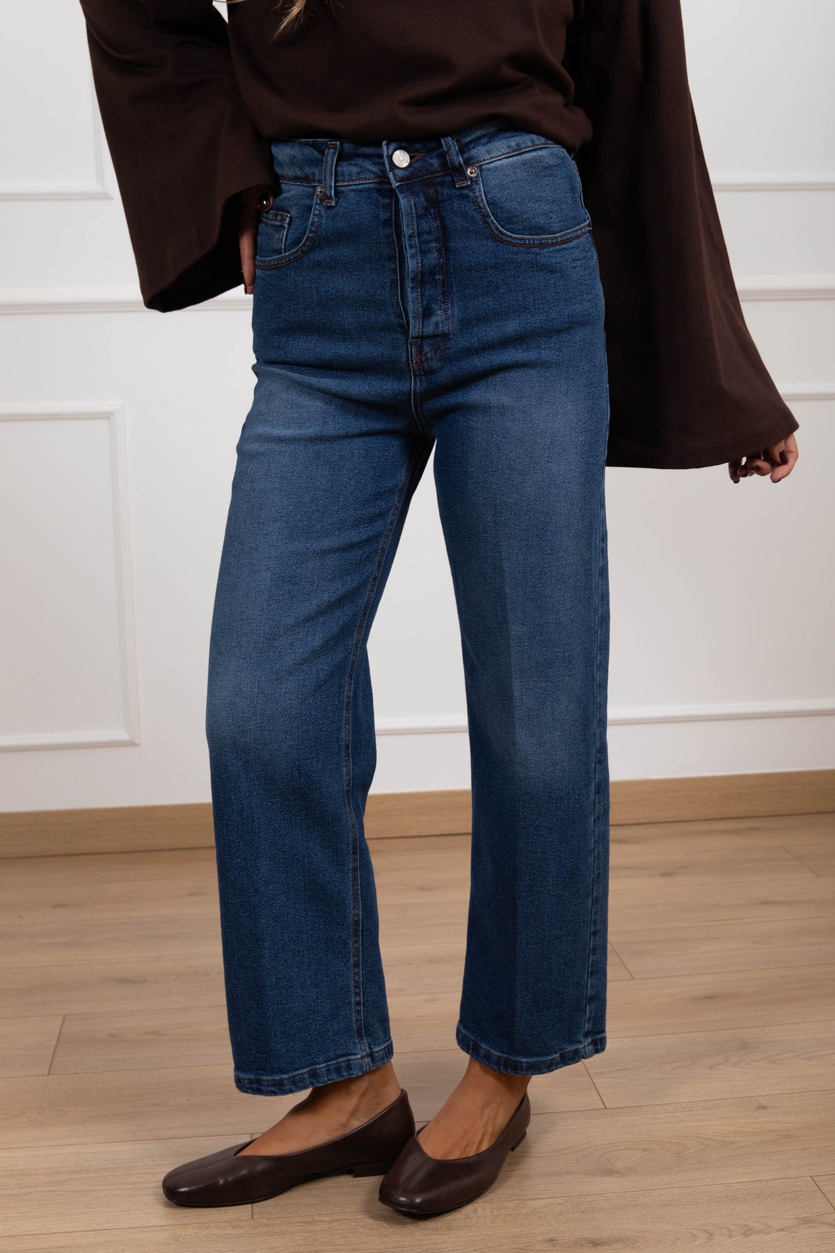 Jeans ribcage lavaggio azzurro Tensione IN