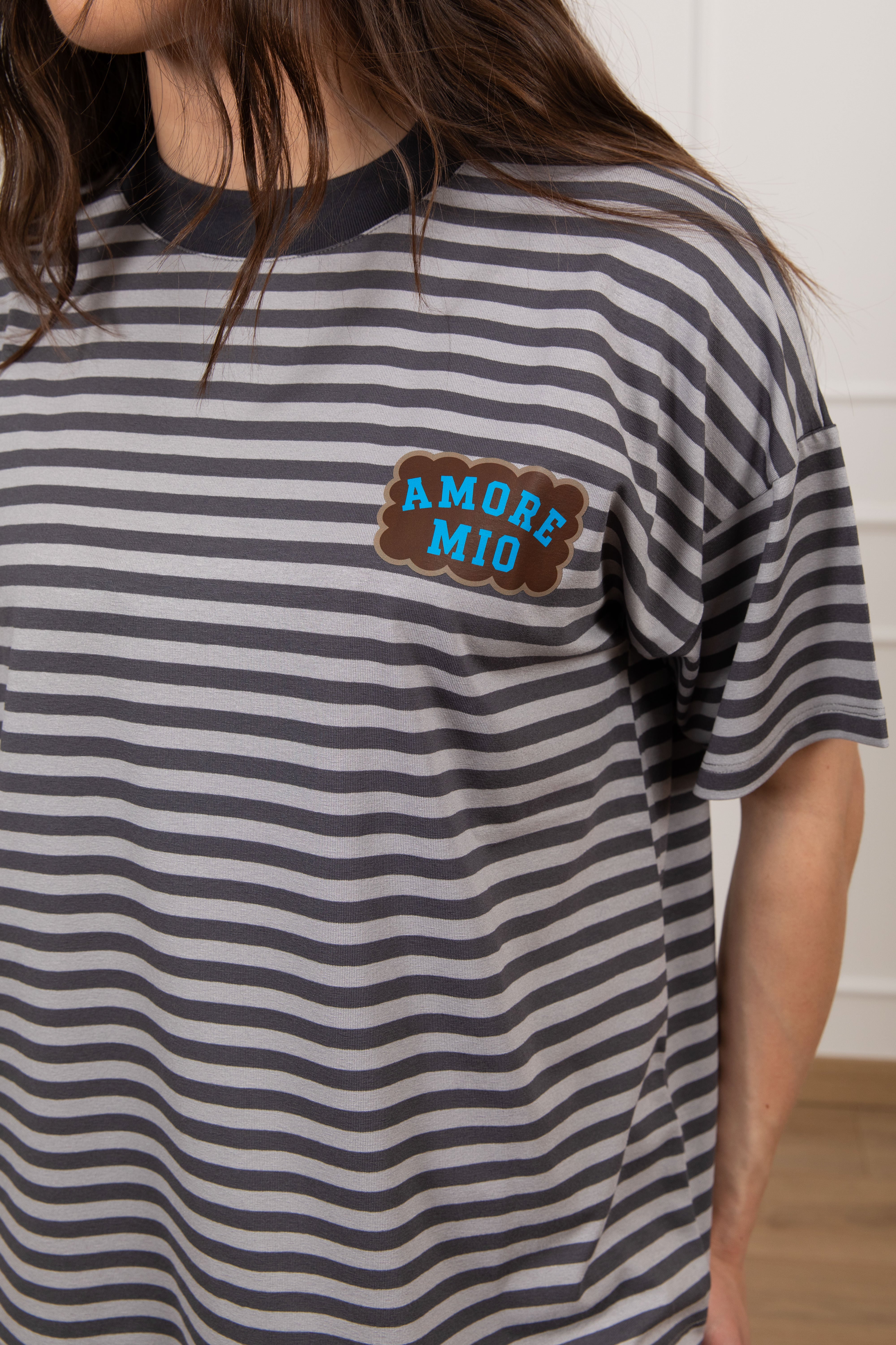 T-shirt a righe "Amore mio" ViCOLO