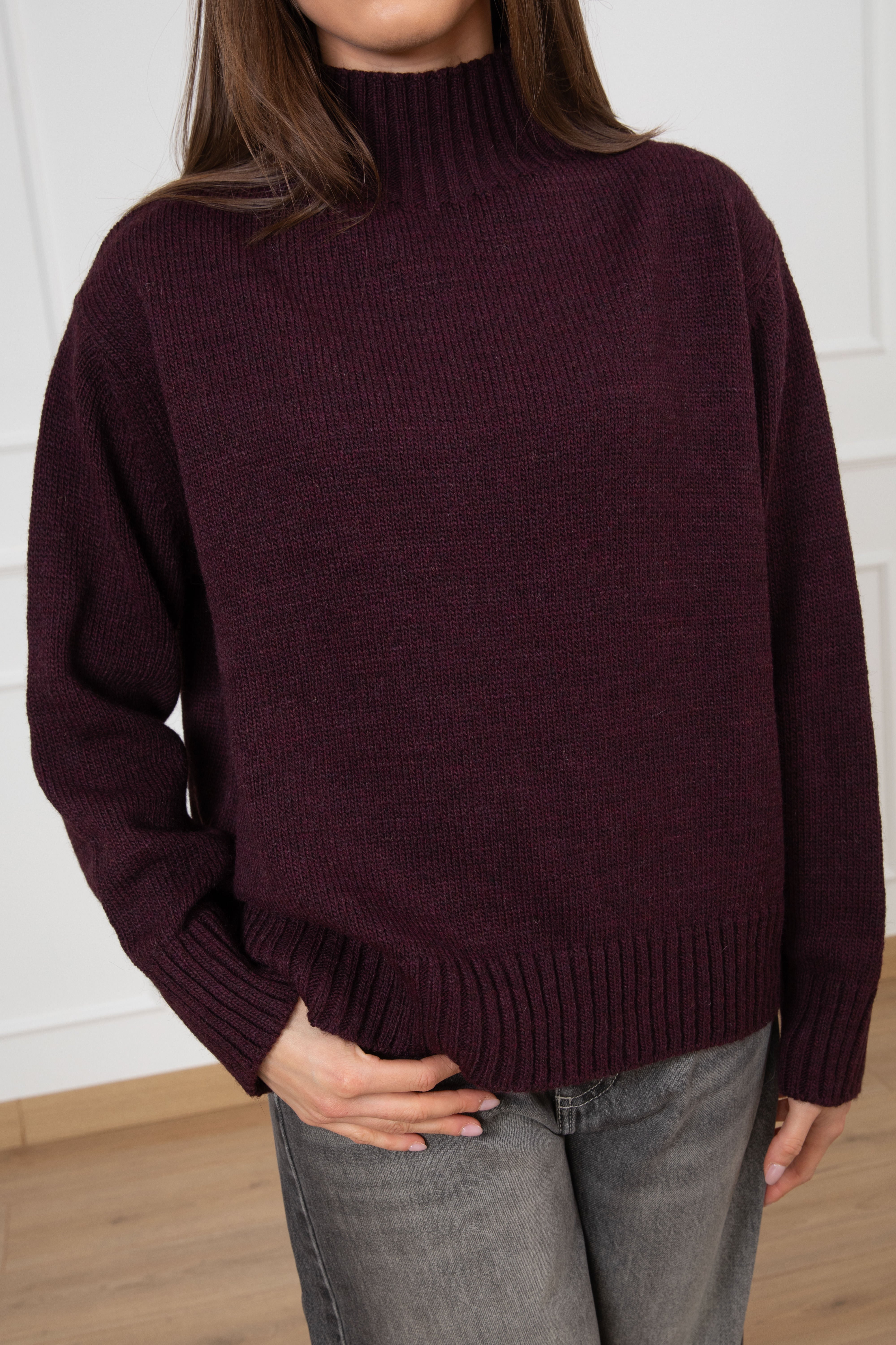 Pull mezzo-collo a scatoletta in lana e cashmere Tensione IN