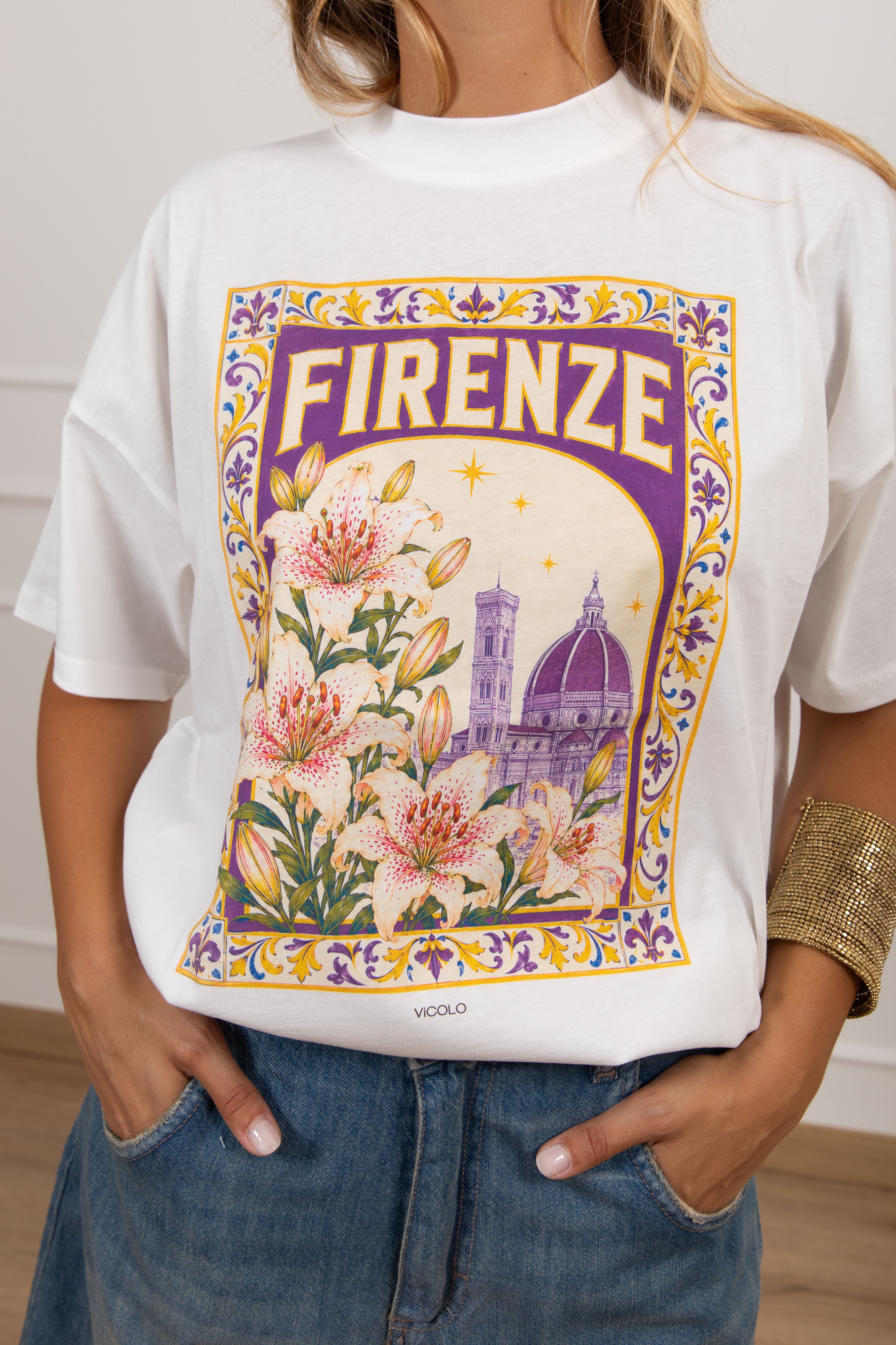 T-shirt over-size "Firenze" ViCOLO