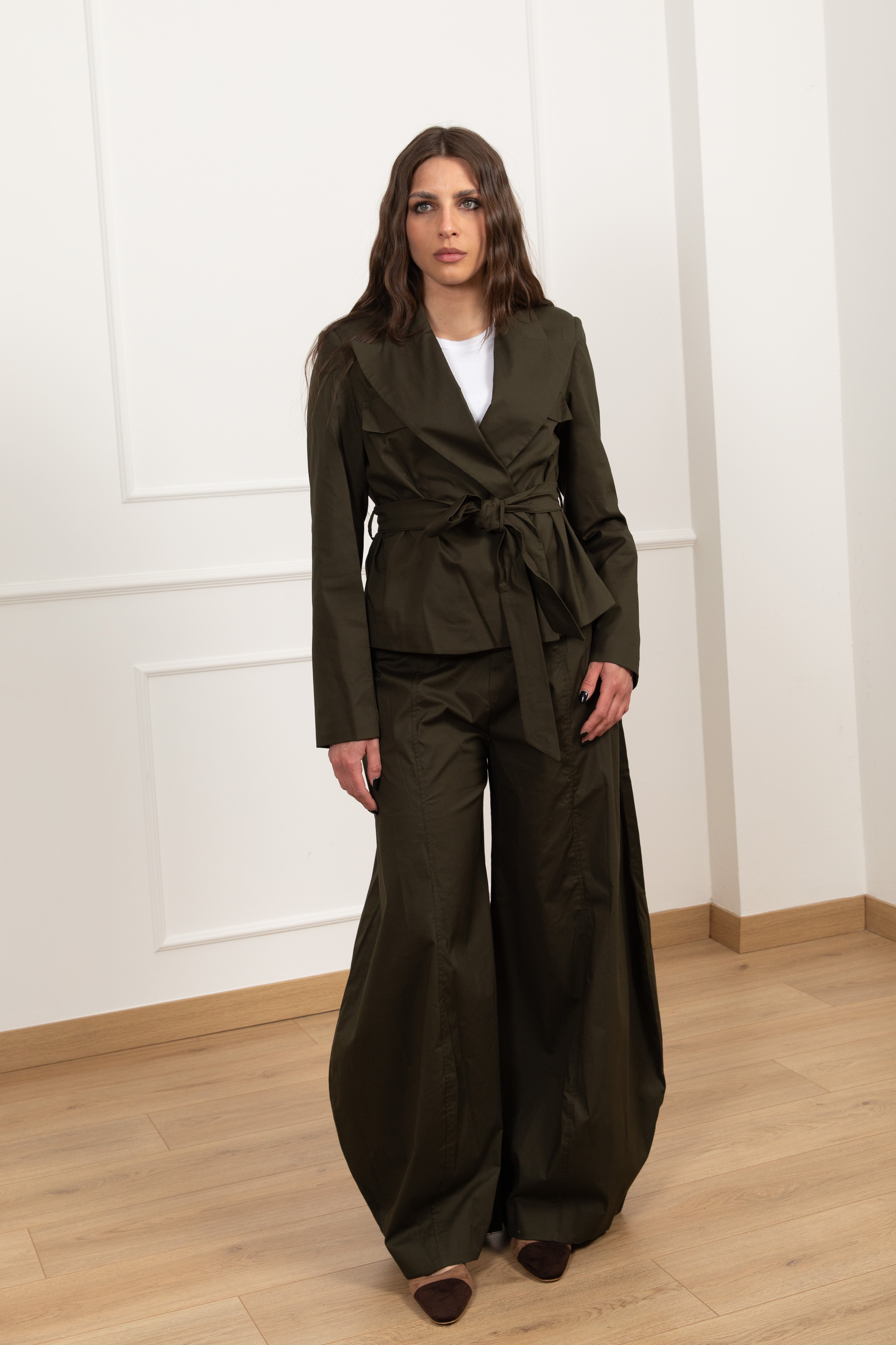 Pantalone maxi balloon-fit in cotone Susy Mix