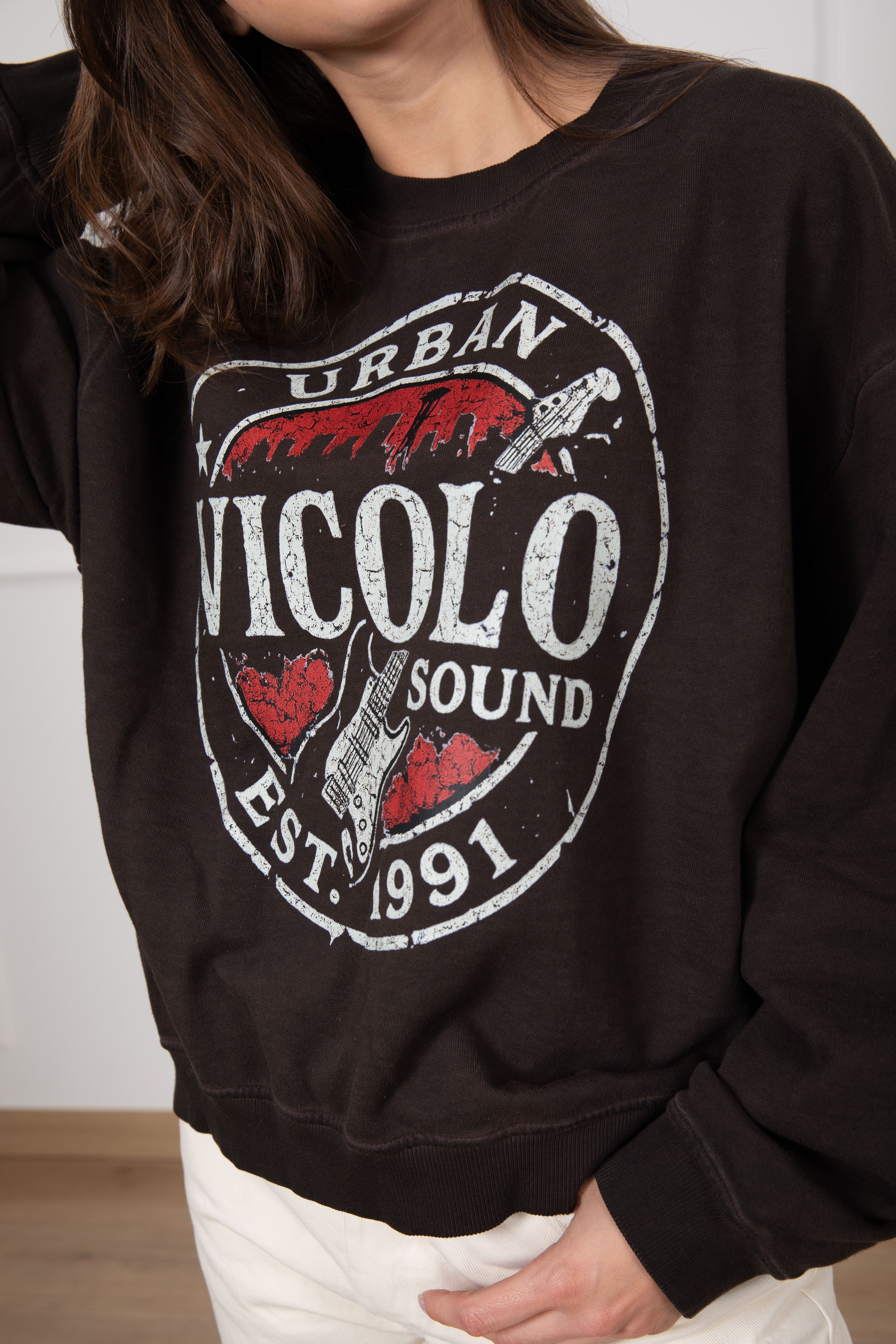 Felpa over-size garzata "Urban Sound" ViCOLO