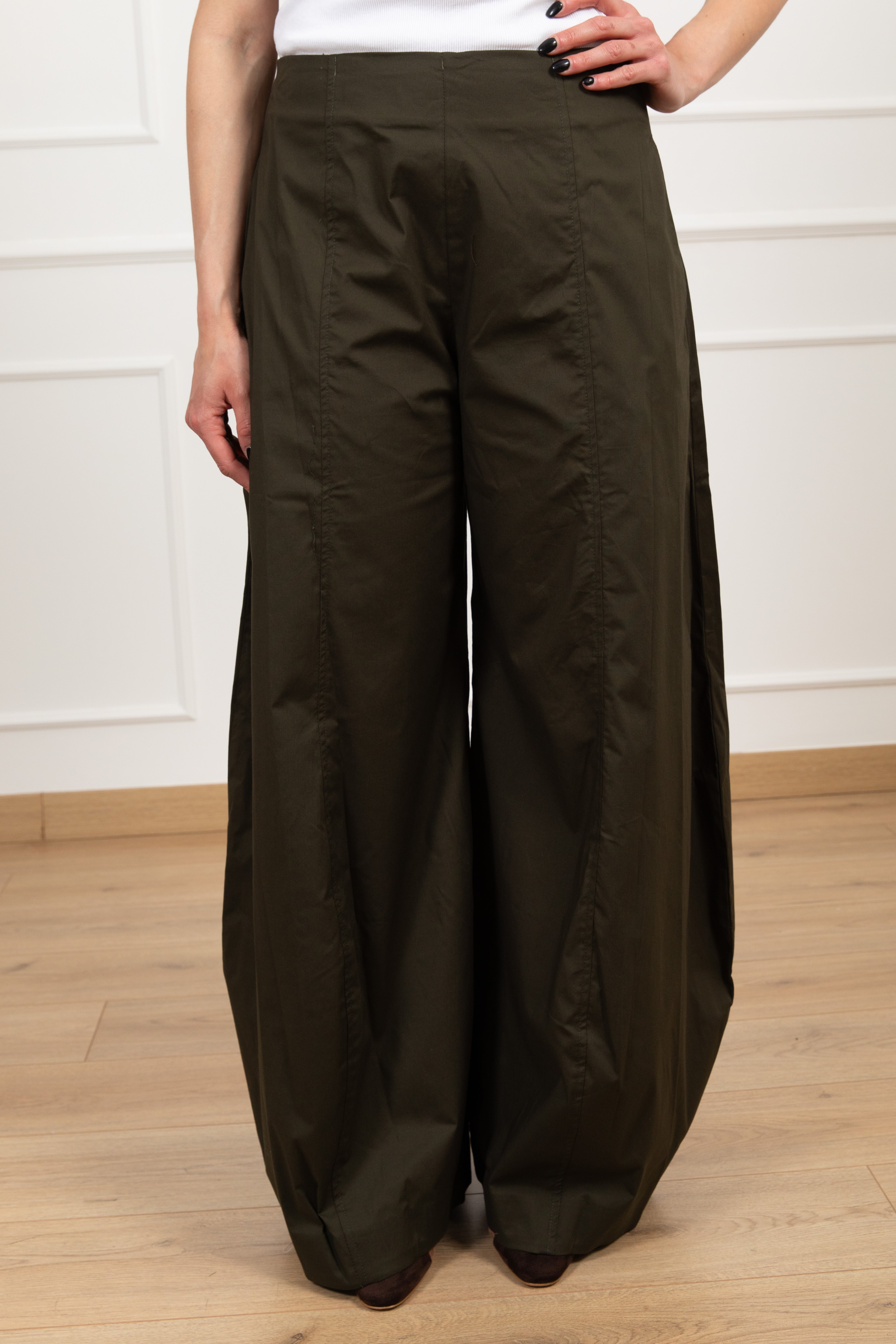 Pantalone maxi balloon-fit in cotone Susy Mix