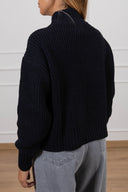 Giacca in maglia con zip variante blu Susy Mix