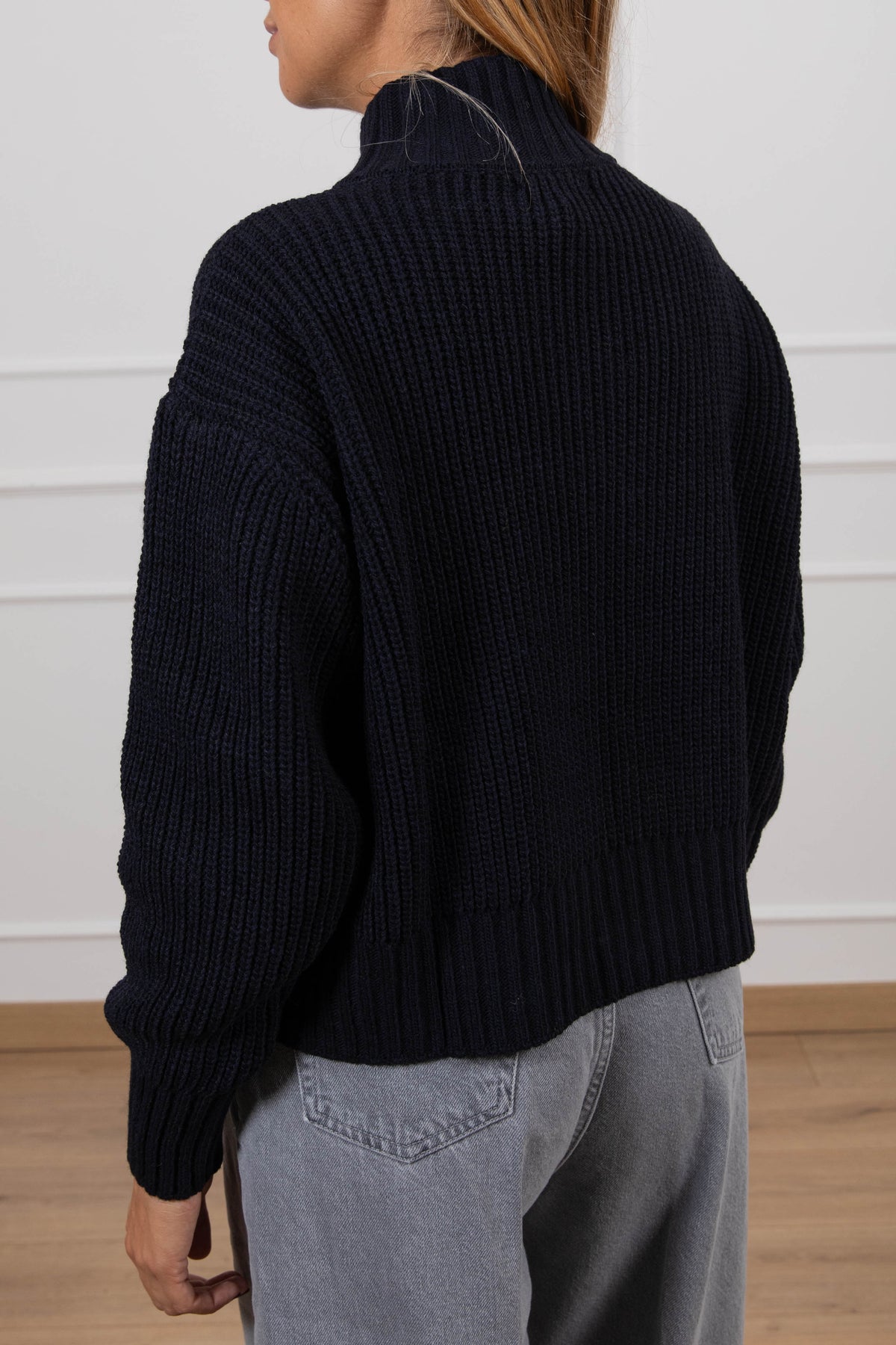 Giacca in maglia con zip variante blu Susy Mix