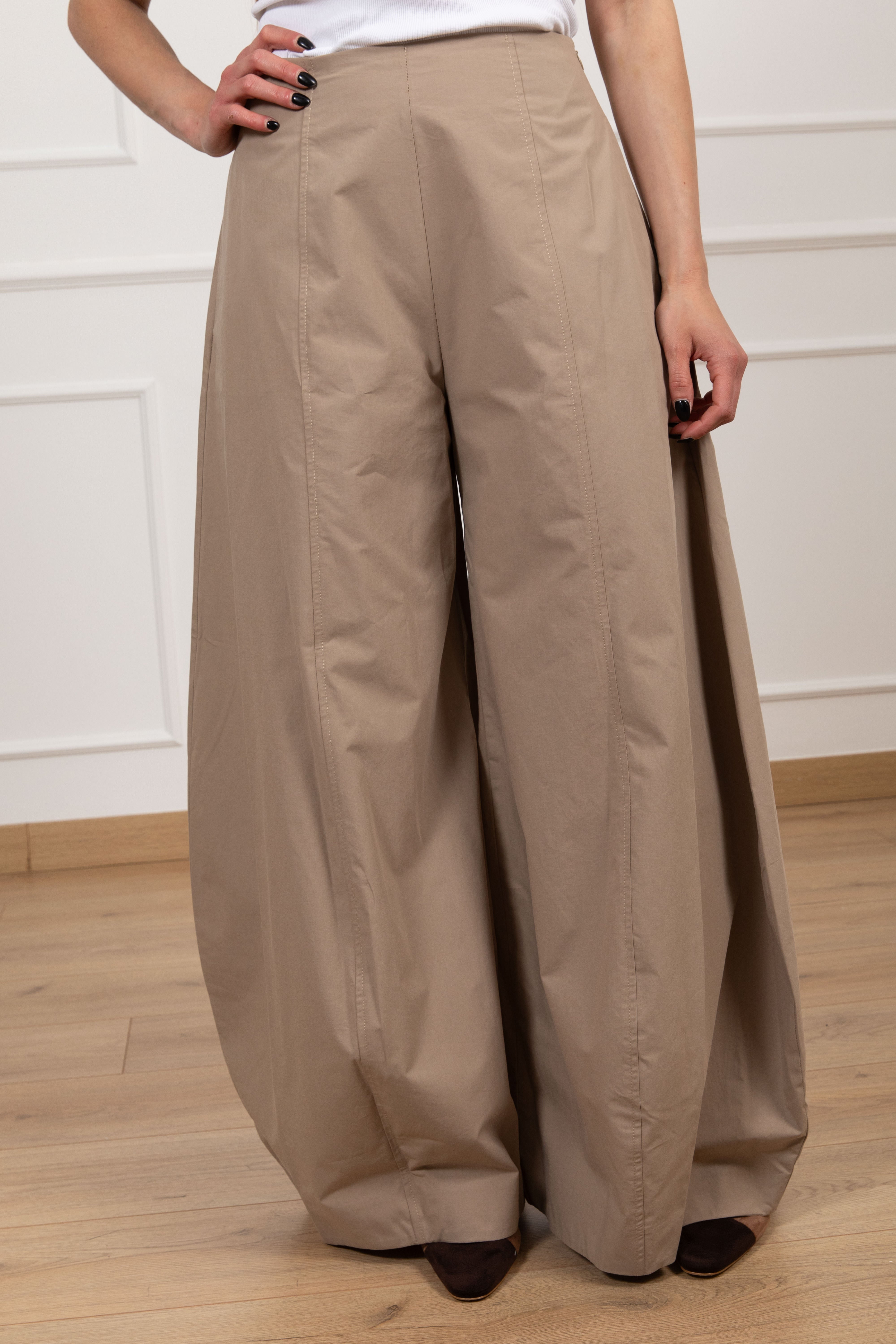 Pantalone maxi balloon-fit in cotone Susy Mix