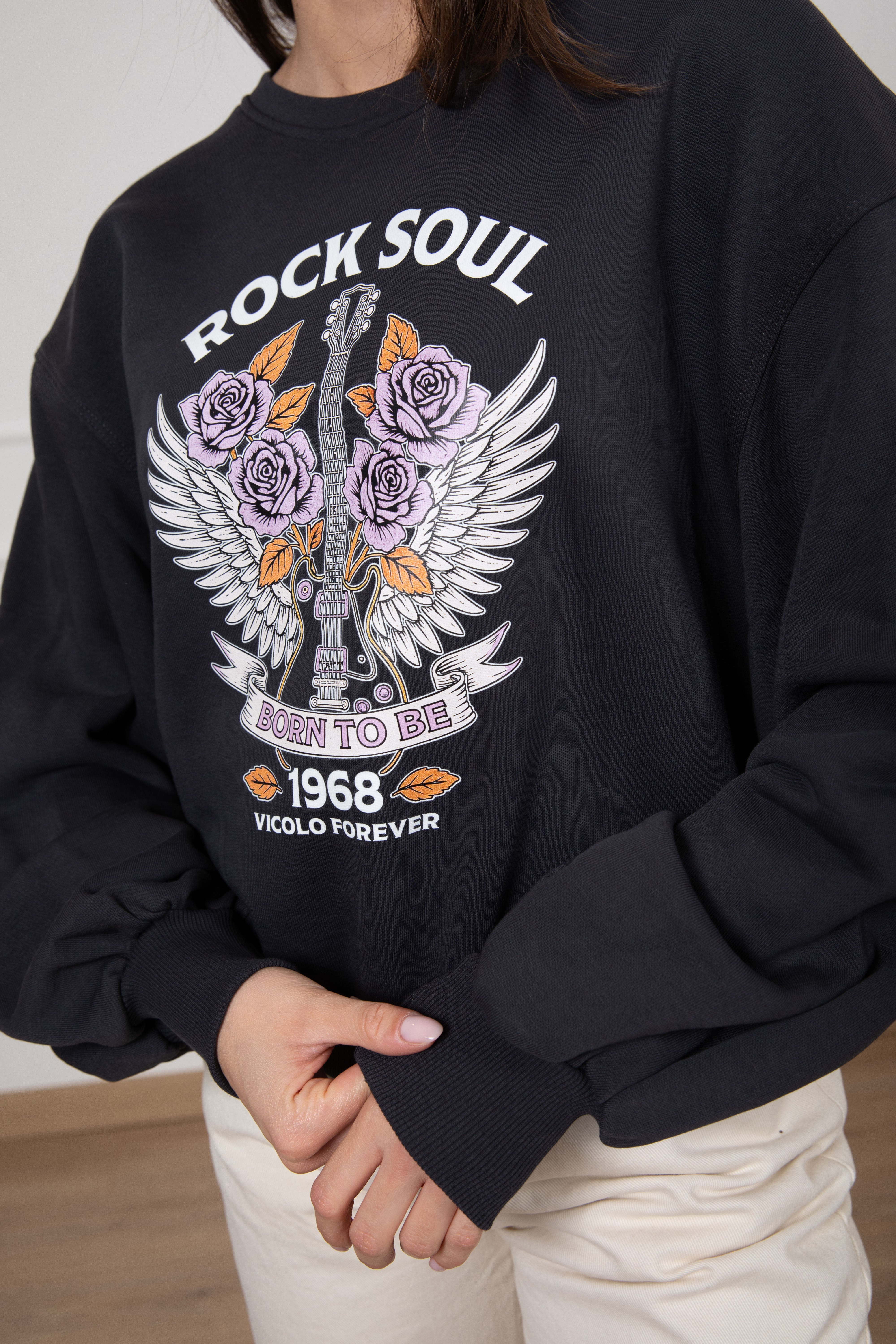 Felpa garzata "Rock Soul" ViCOLO