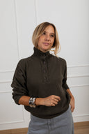 Pull mezzo collo con bottoni variante militare ViCOLO