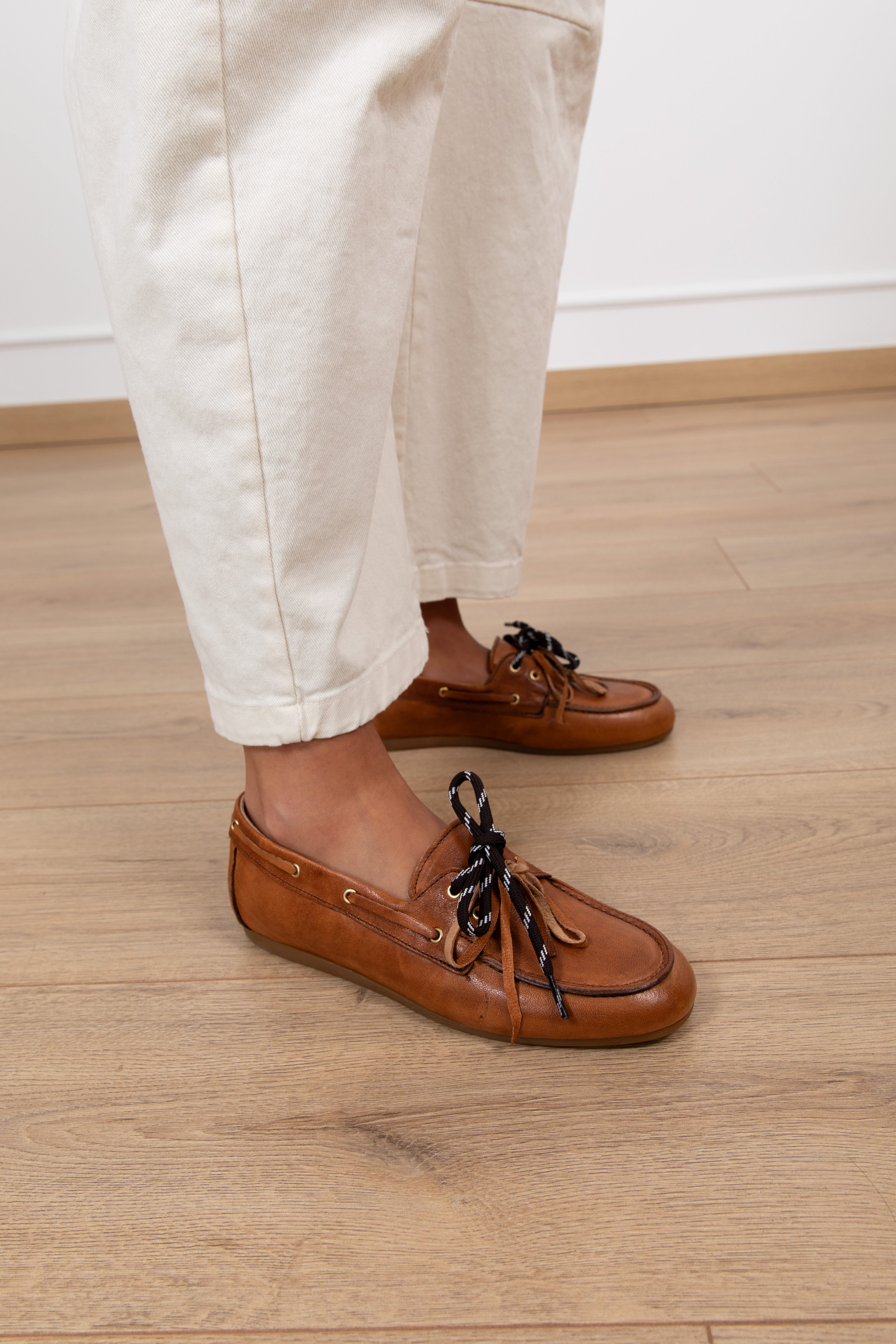 Mocassino barca in pelle ingrassata Ovyé