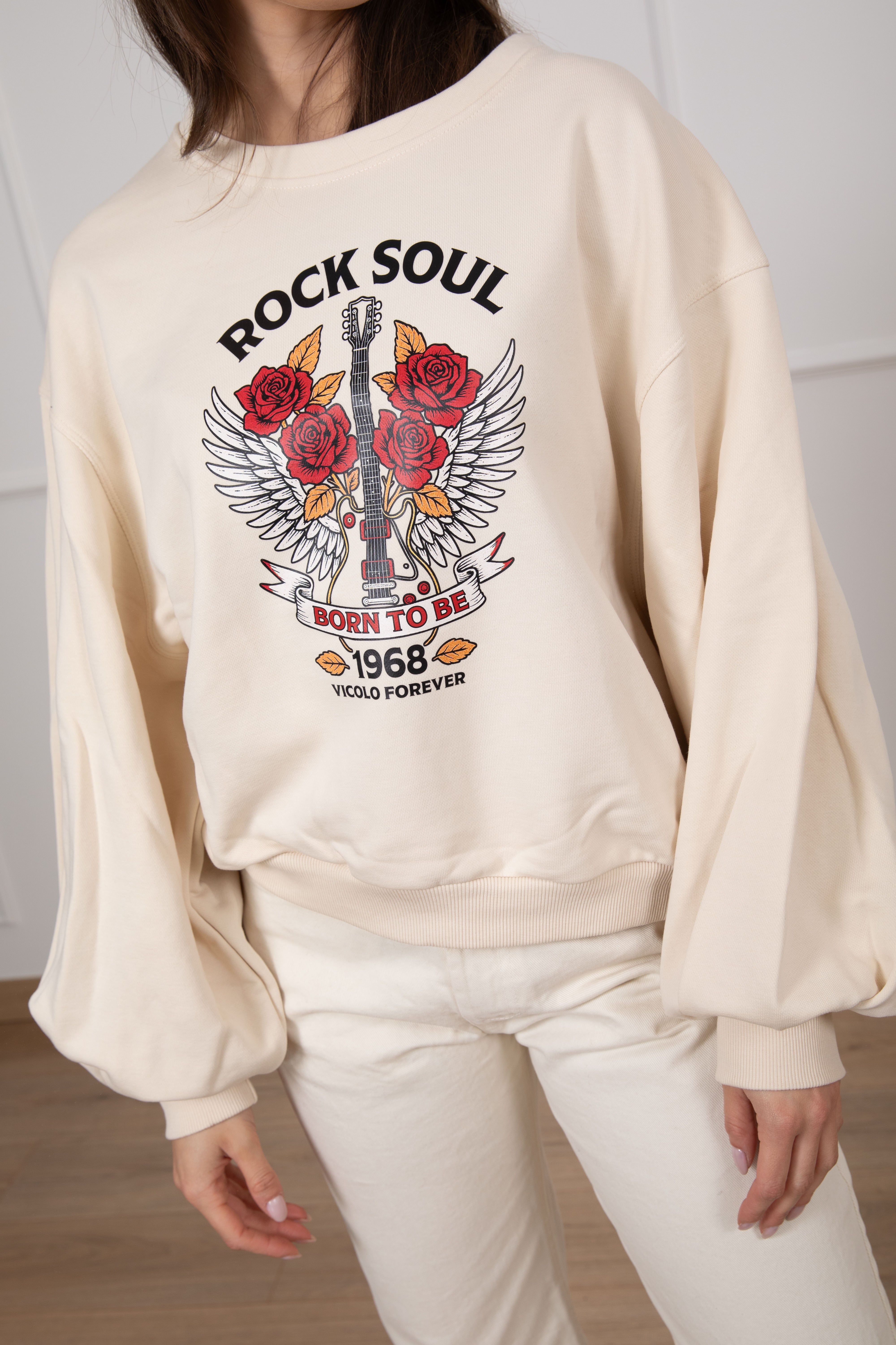 Felpa garzata "Rock Soul" ViCOLO