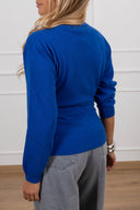 Pull girocollo con nodo variante bluette ViCOLO