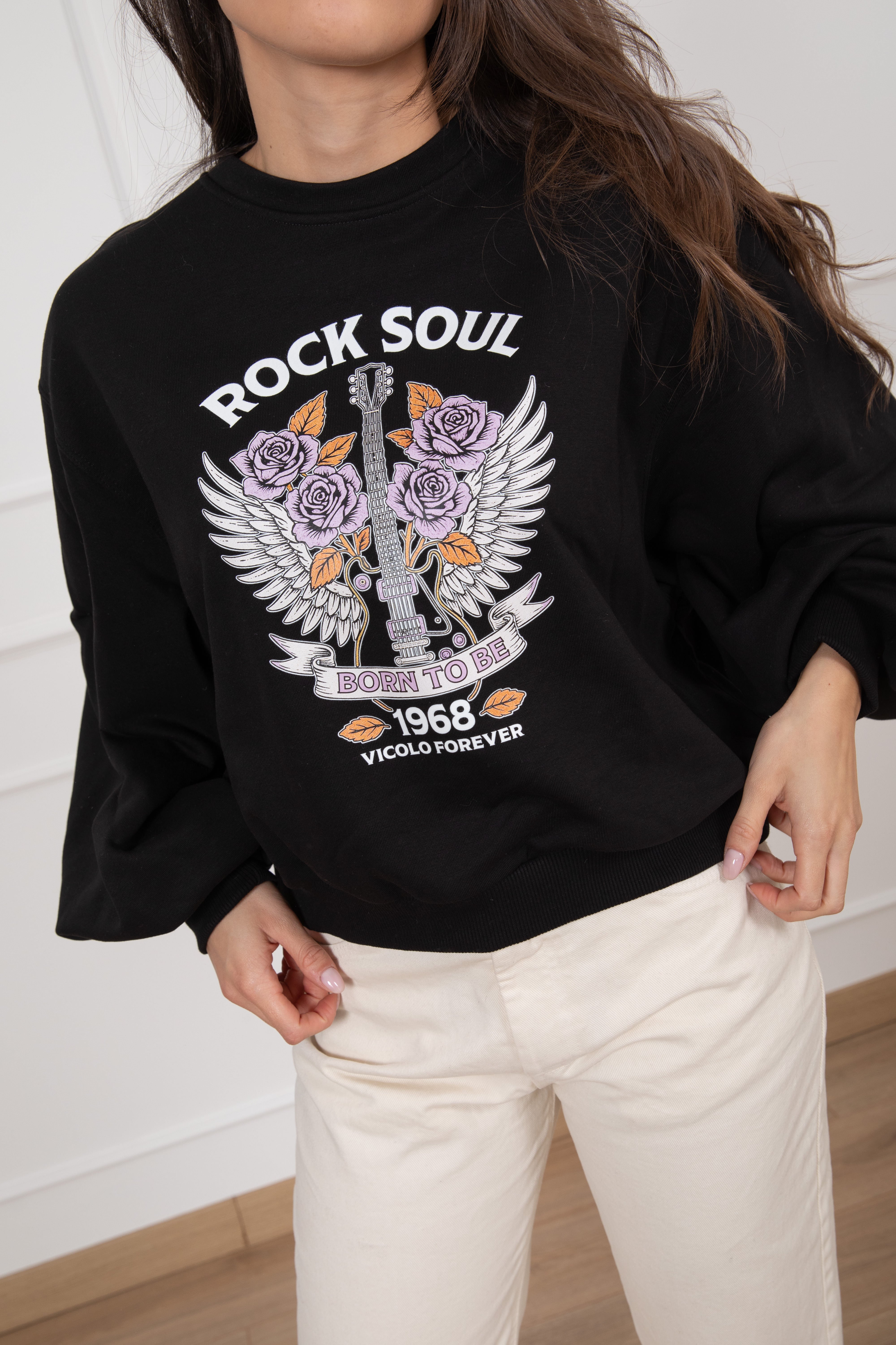 Felpa garzata "Rock Soul" ViCOLO