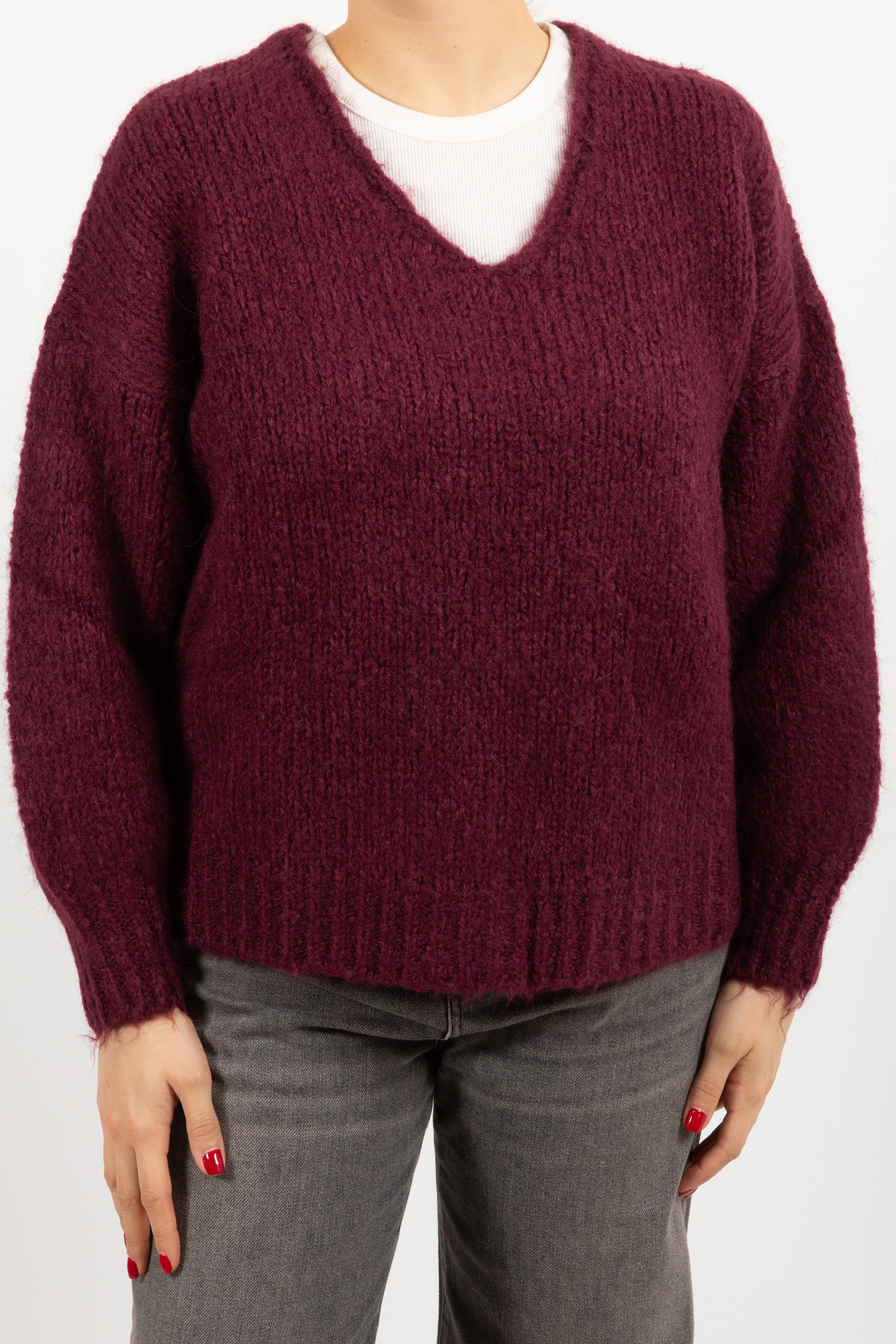 Pull mohair scollo a "V" Susy Mix