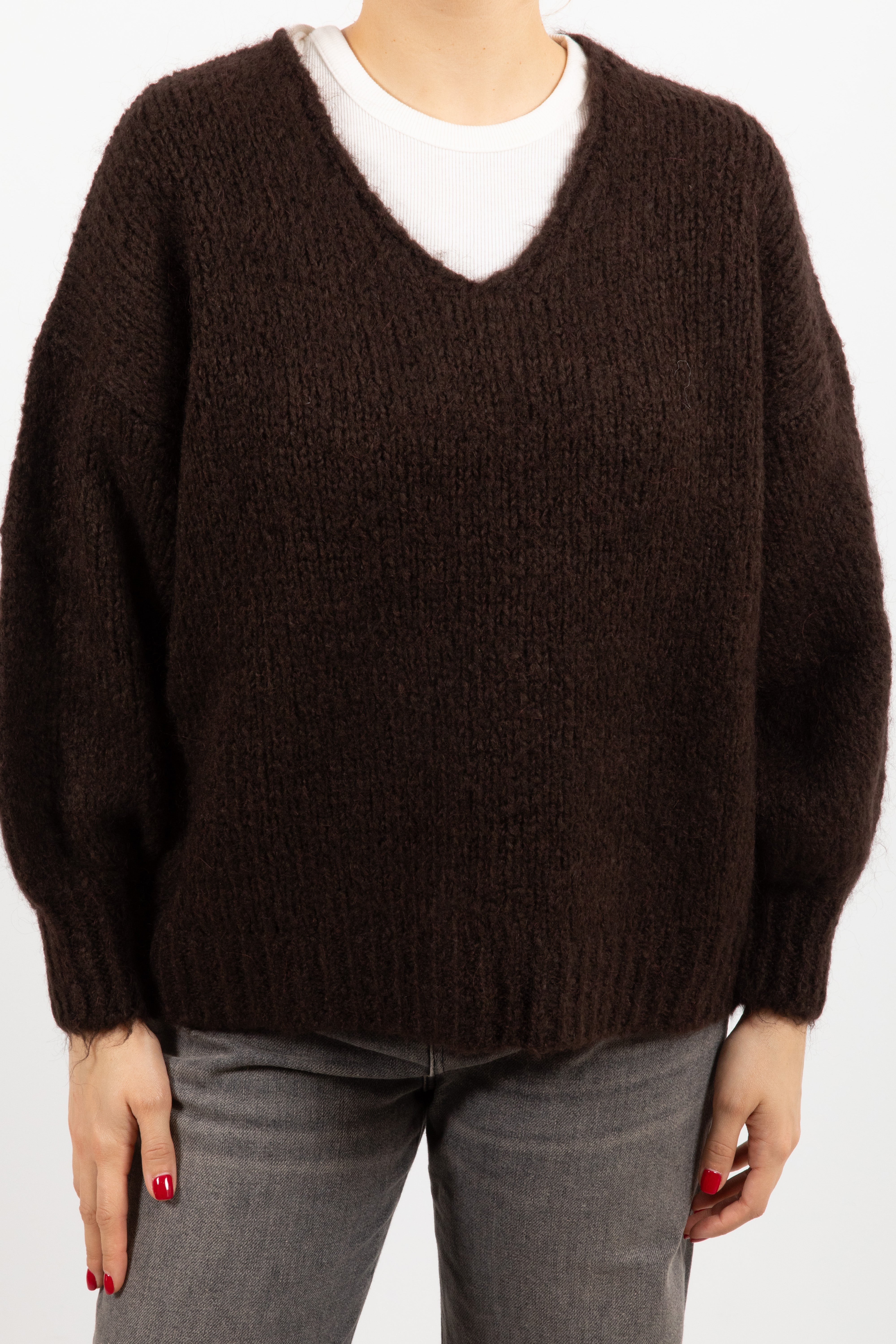 Pull mohair scollo a "V" Susy Mix