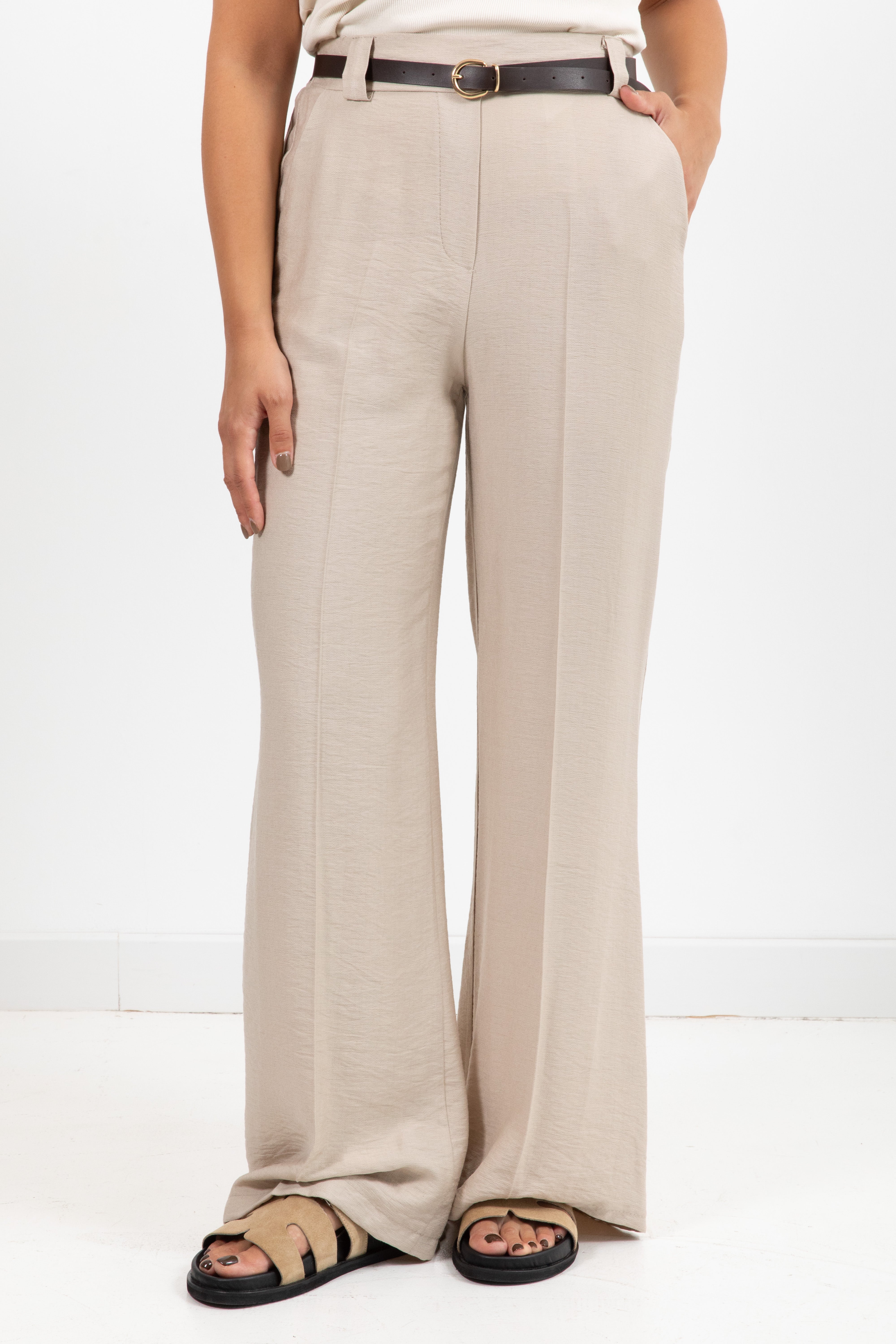 Pantalone in viscosa goffrata con elastico sul retro Susy Mix