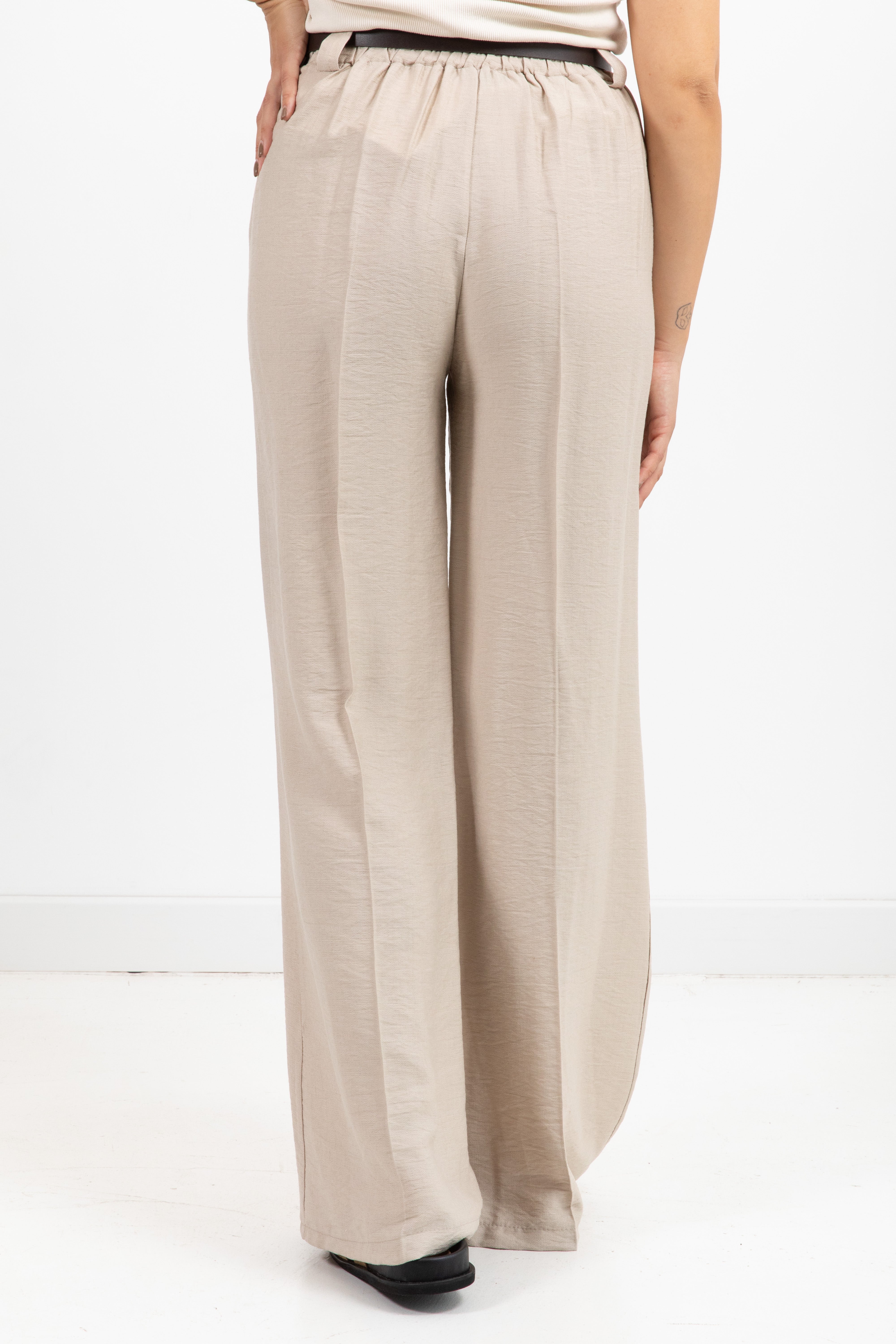 Pantalone in viscosa goffrata con elastico sul retro Susy Mix