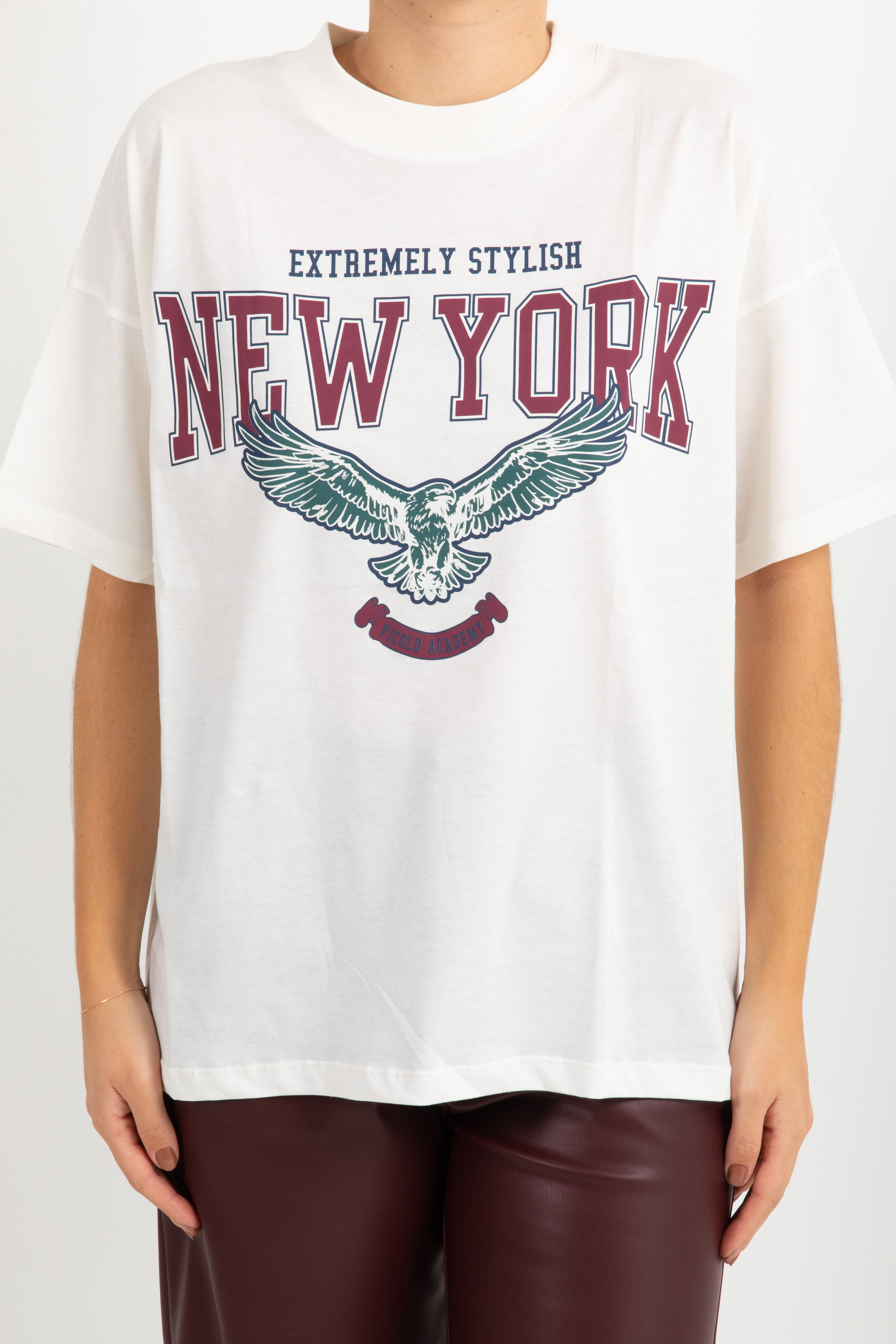 T-shirt over-size "New york" ViCOLO