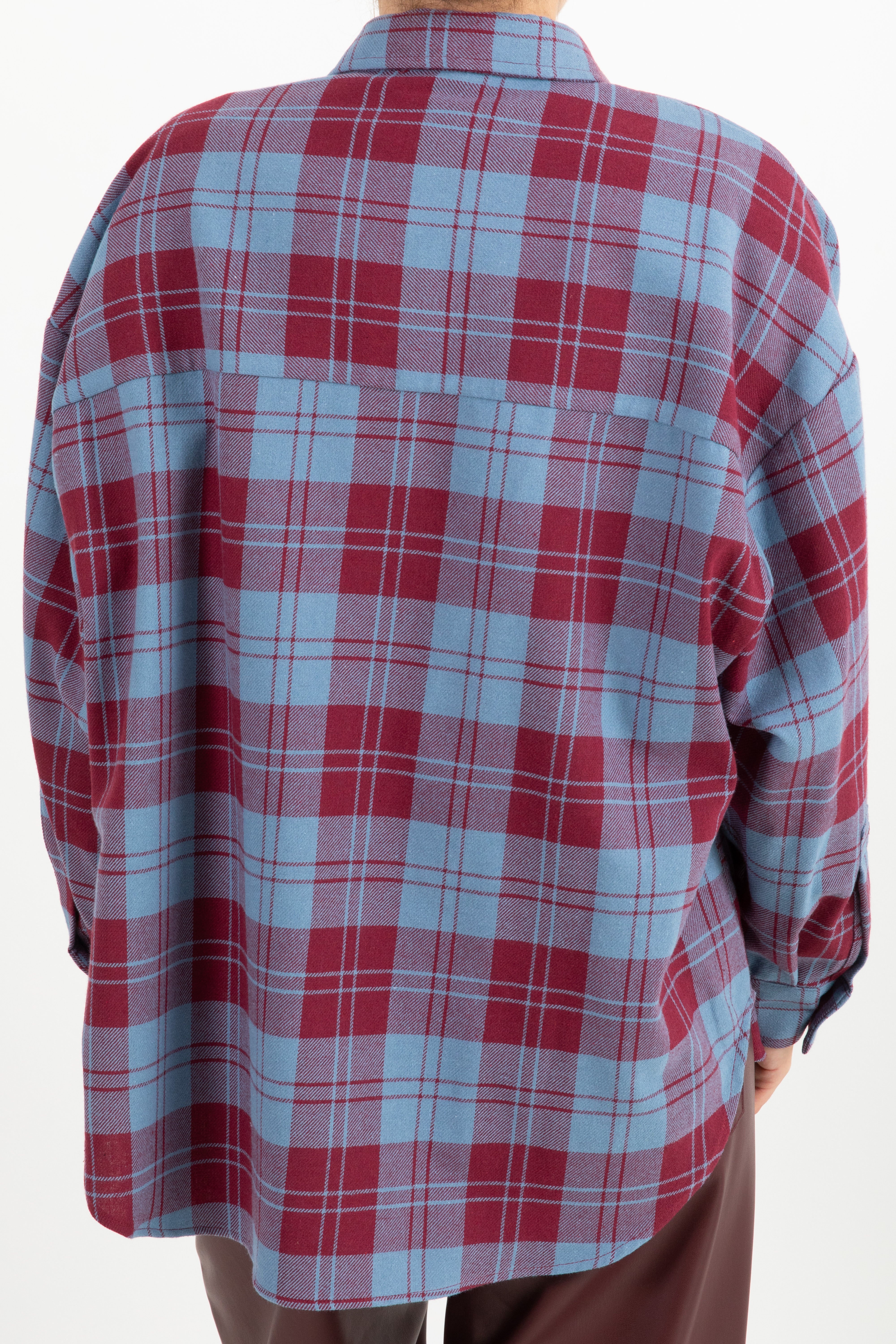 Camicia check bordeaux ViCOLO