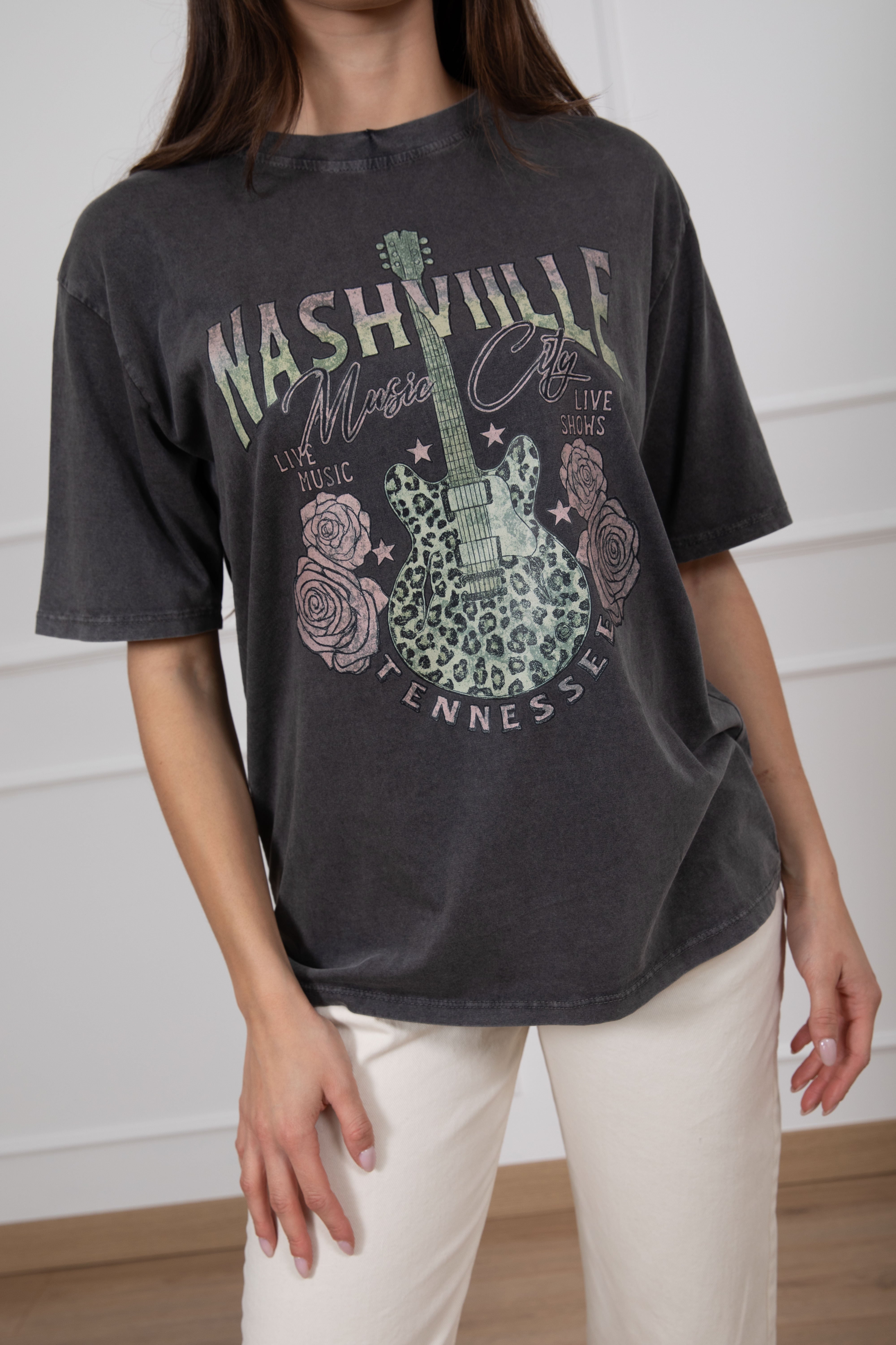 T-shirt stone washed "Nashville" Susy Mix