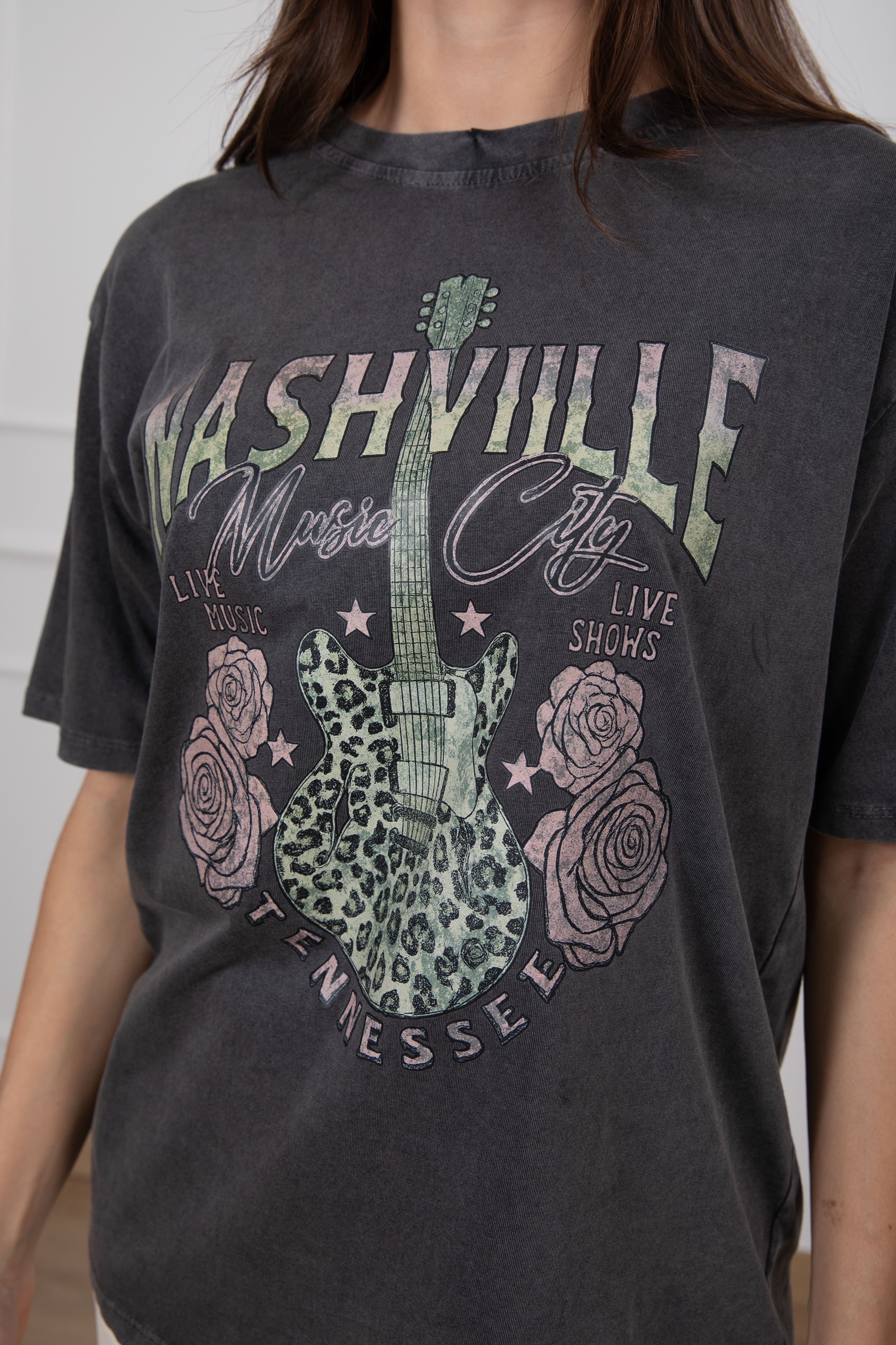 T-shirt stone washed "Nashville" Susy Mix