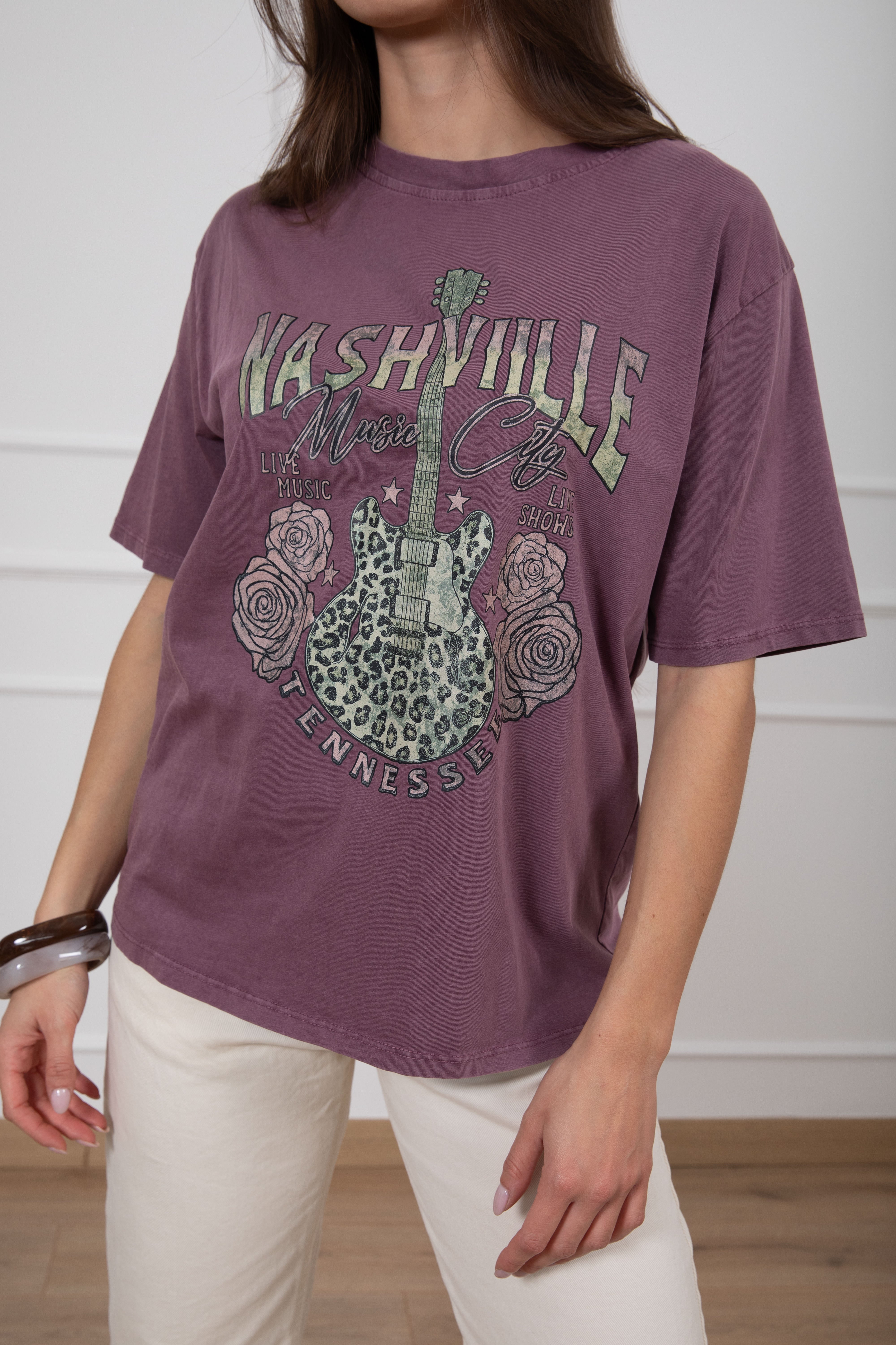 T-shirt stone washed "Nashville" Susy Mix