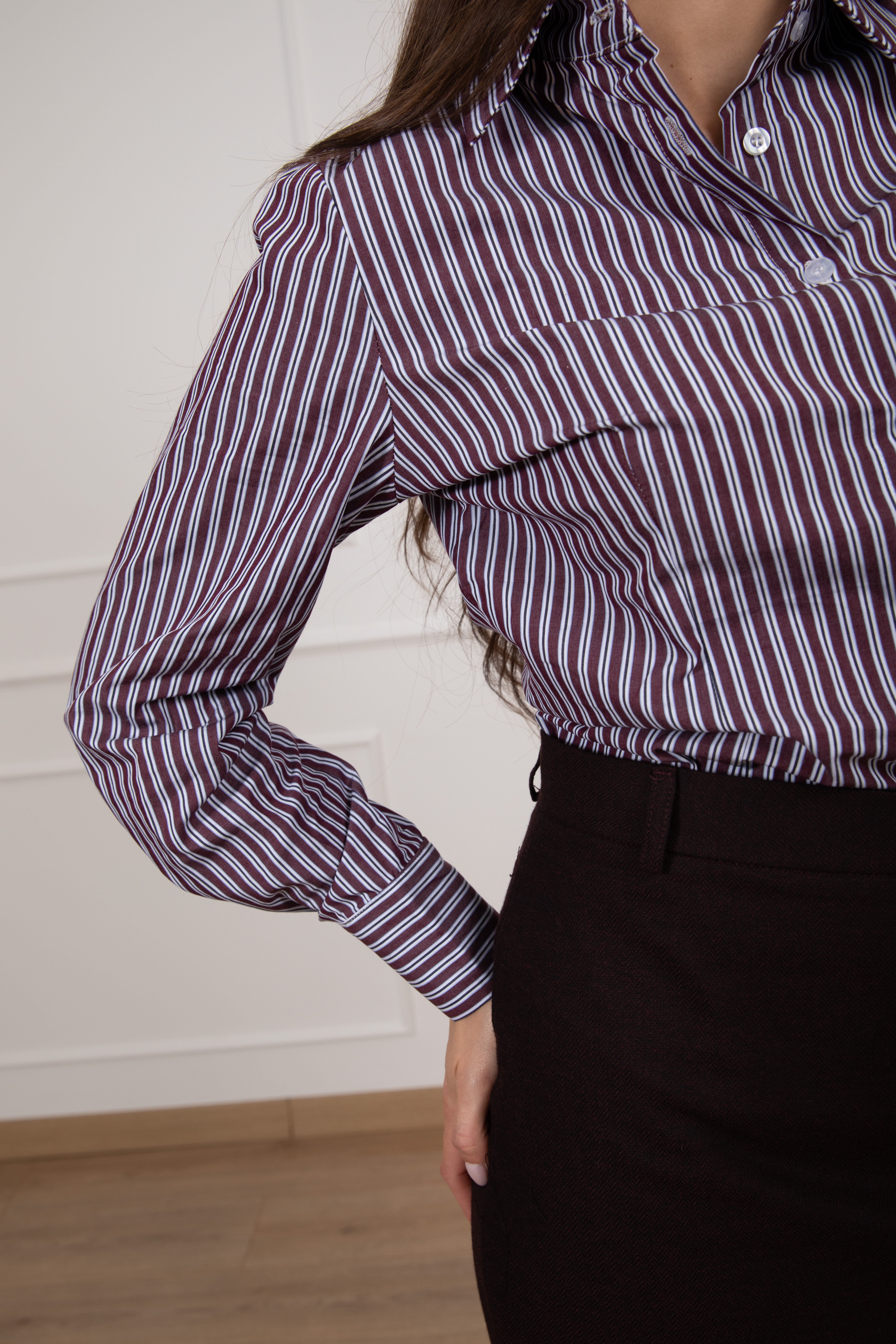 Camicia bacchettata in cotone Susy Mix