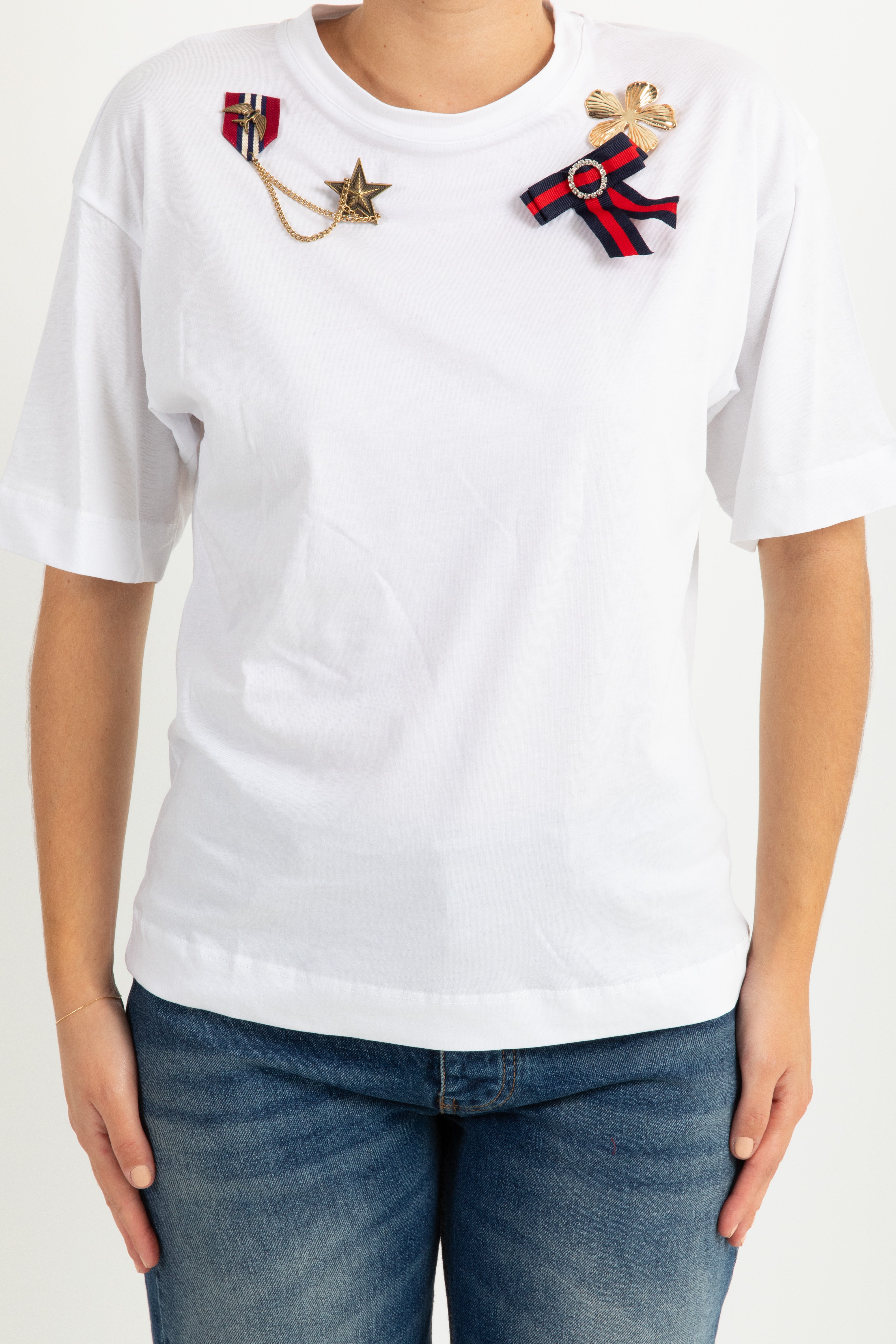 T-shirt con spille stemmi Dixie