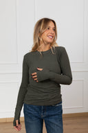 T-shirt costina foro pollice variante militare Tensione IN