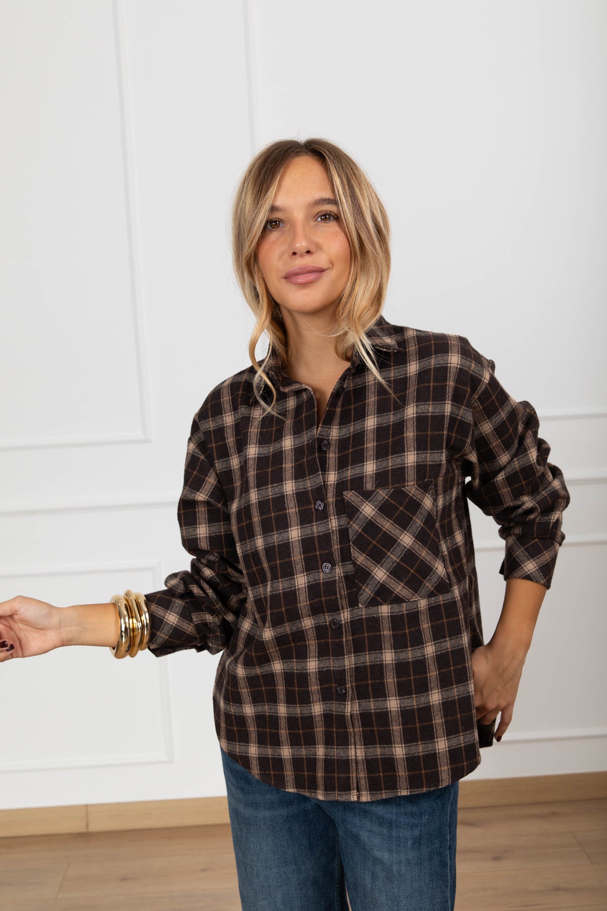 Camicia check variante moro Susy Mix