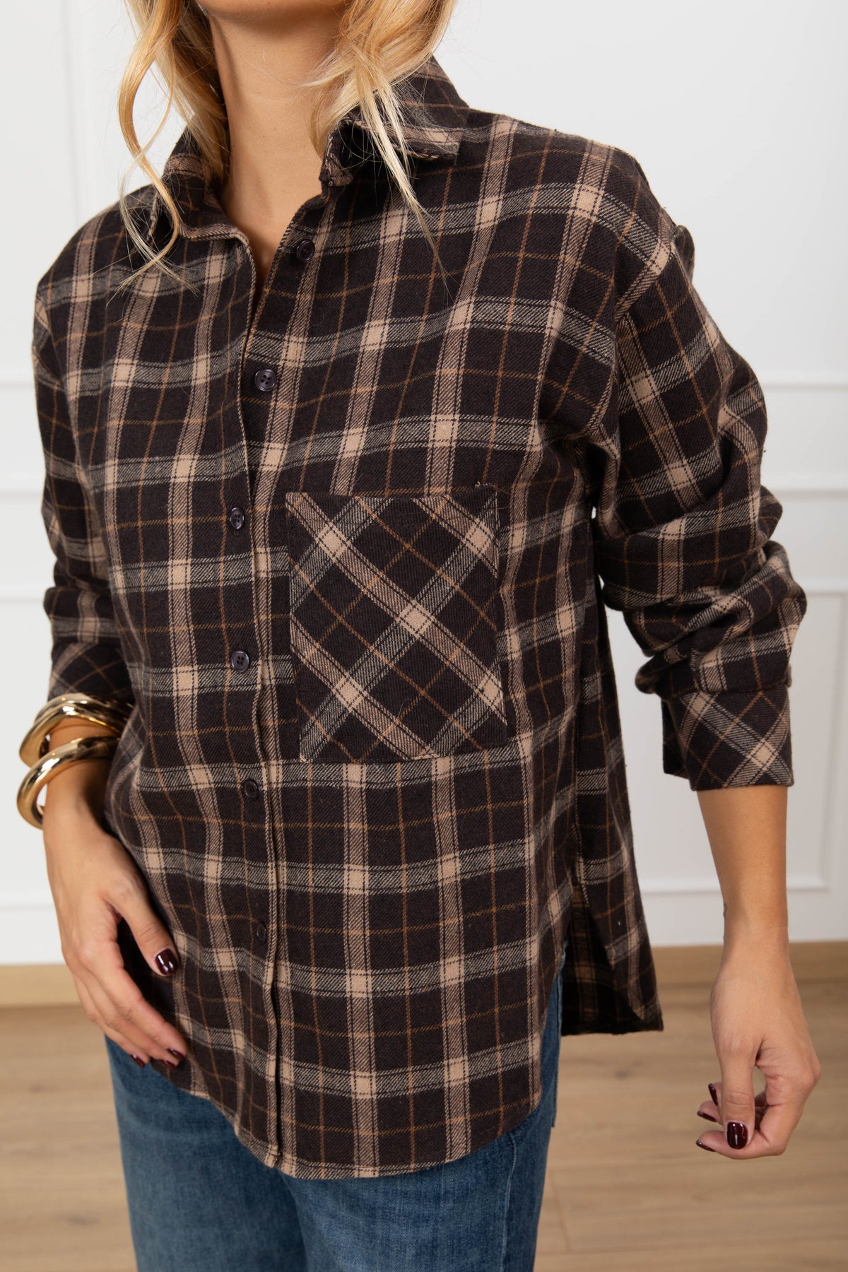 Camicia check variante moro Susy Mix