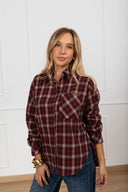Camicia check variante bordeaux Susy Mix