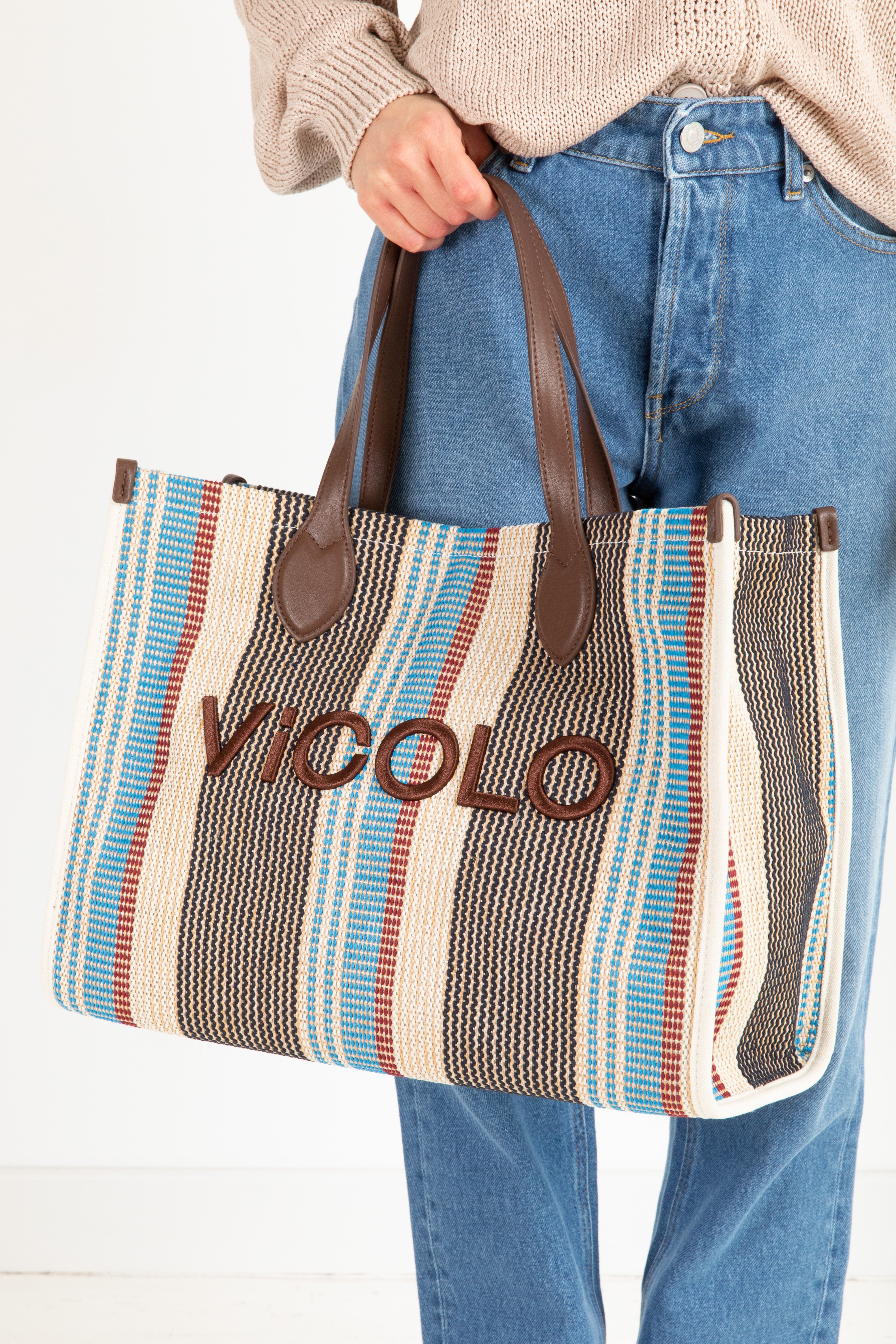 Borsa striped Positano ViCOLO