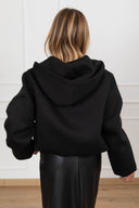 Bomber in neoprene con cappuccio variante nero Haveone