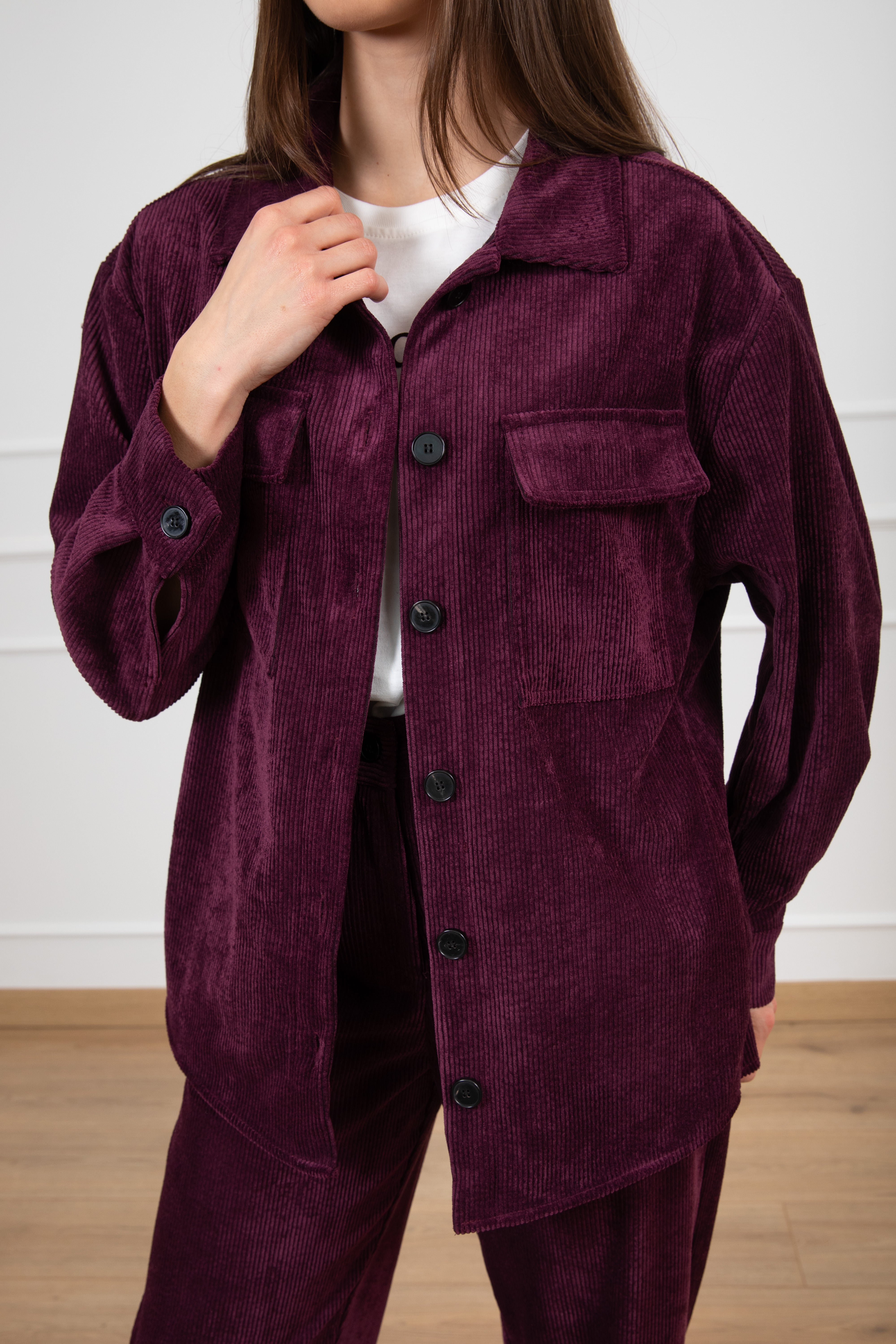 Camicia con tasche in velluto rocciatore ViCOLO