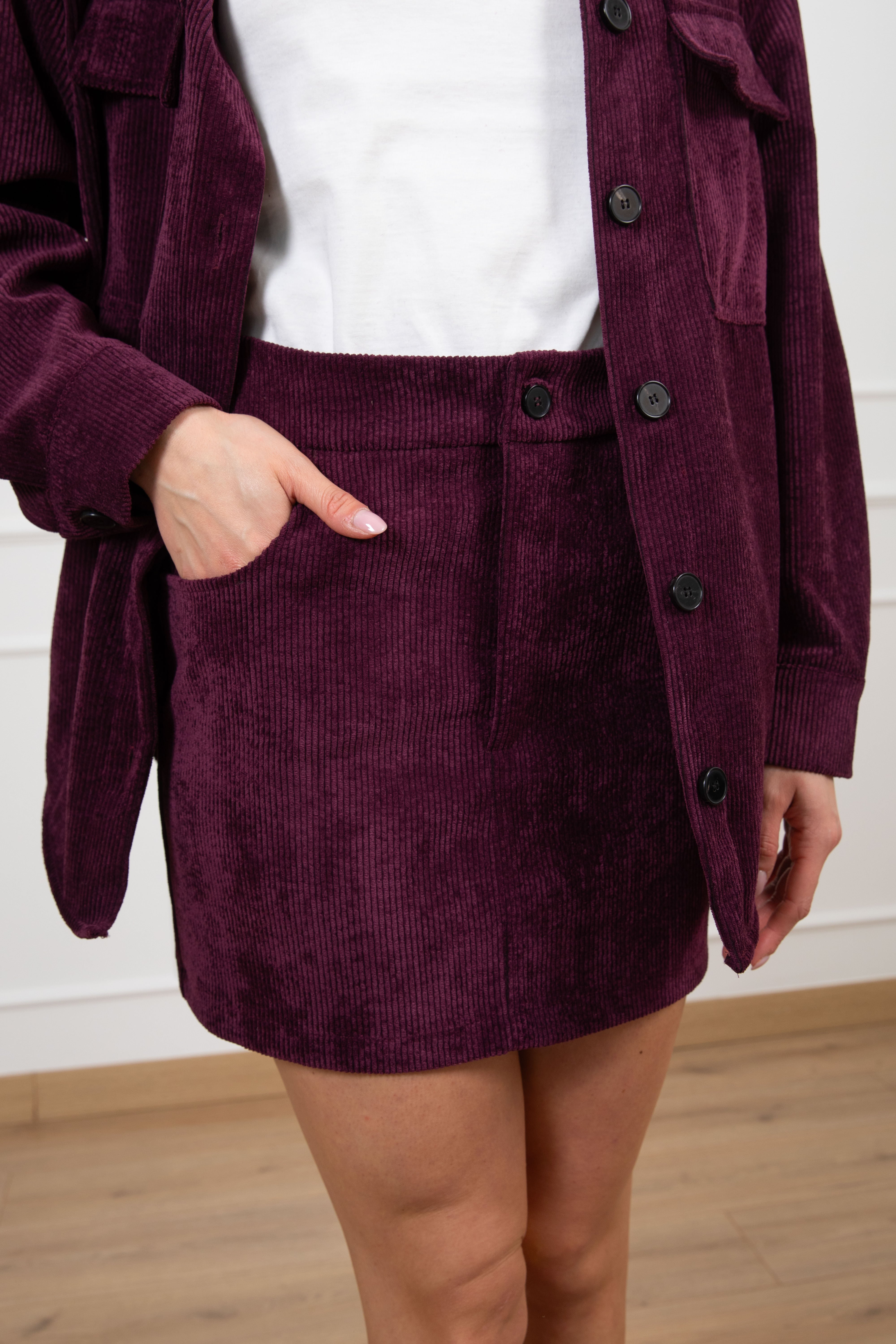 Mini-gonna in velluto rocciatore ViCOLO