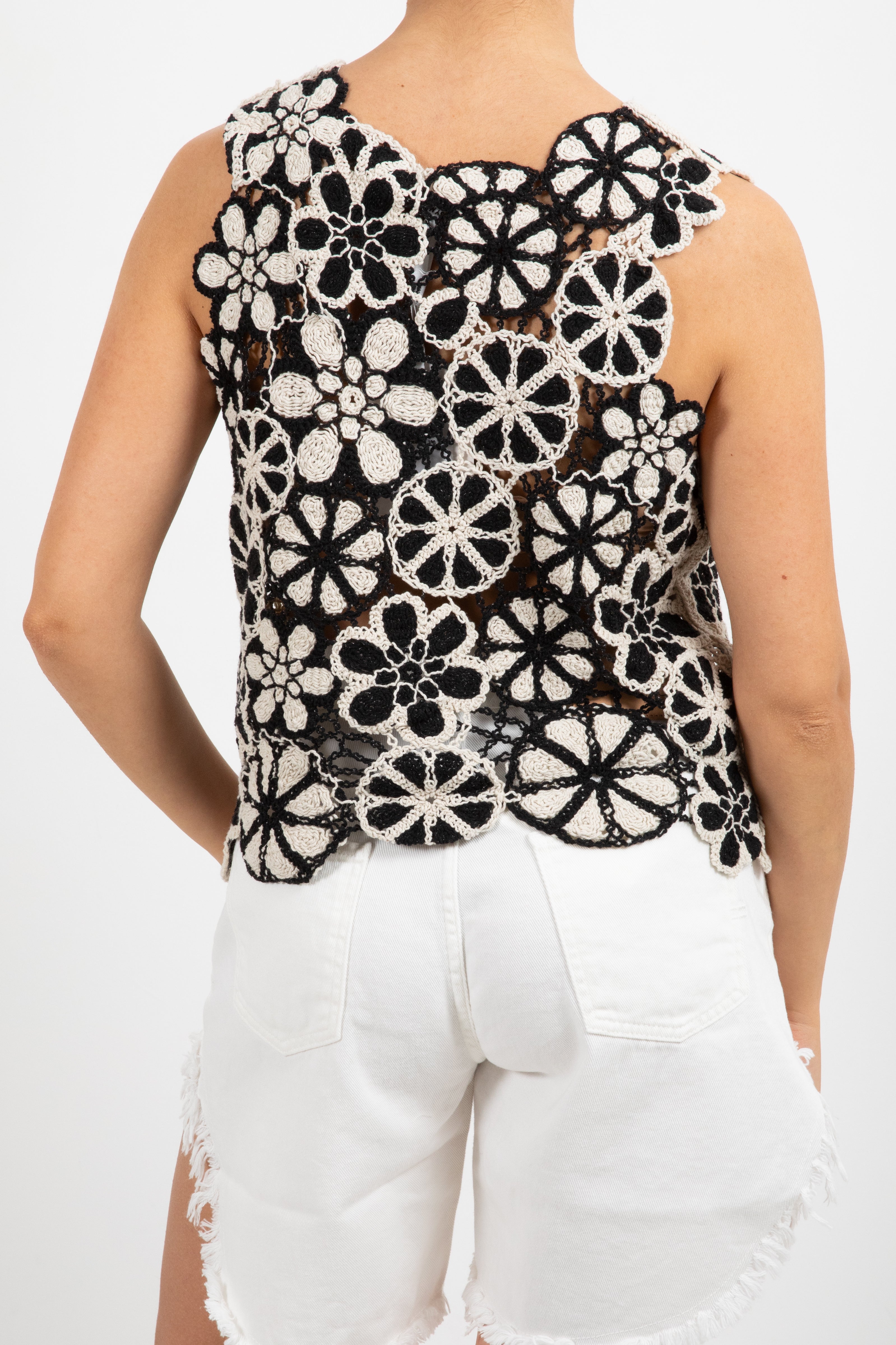 Canotta crochet bi-color Susy Mix