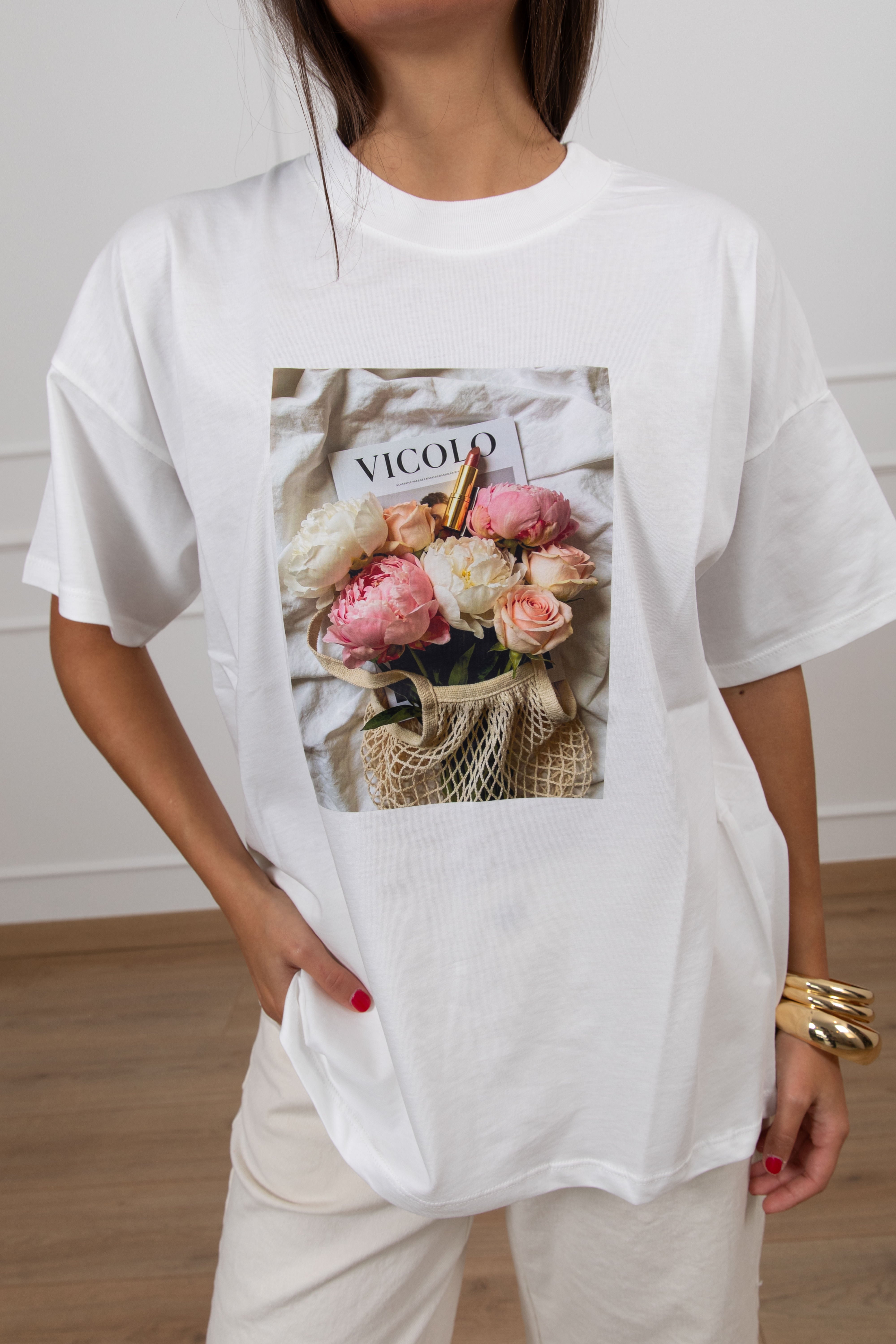 T-shirt over-size bouquet ViCOLO