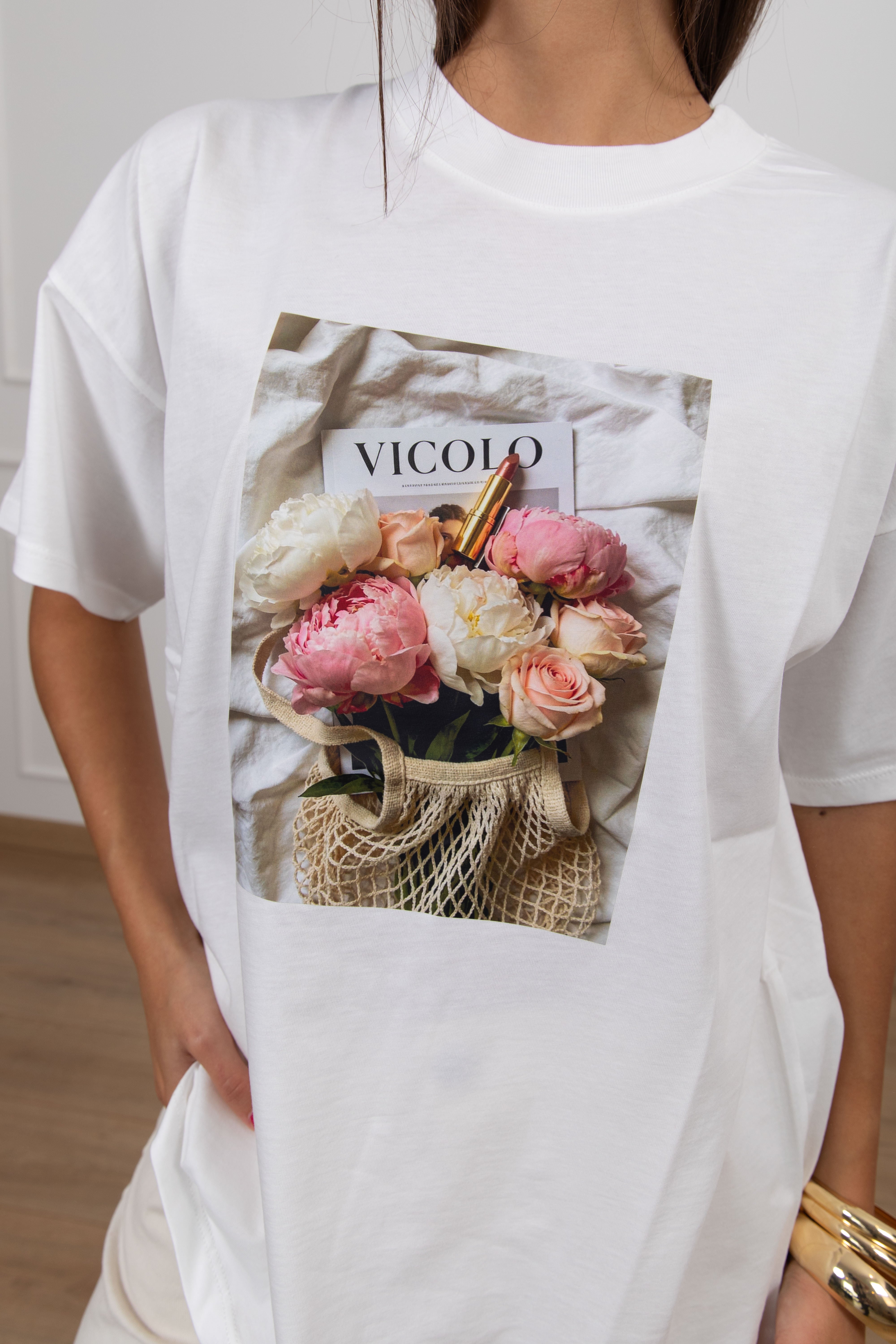 T-shirt over-size bouquet ViCOLO