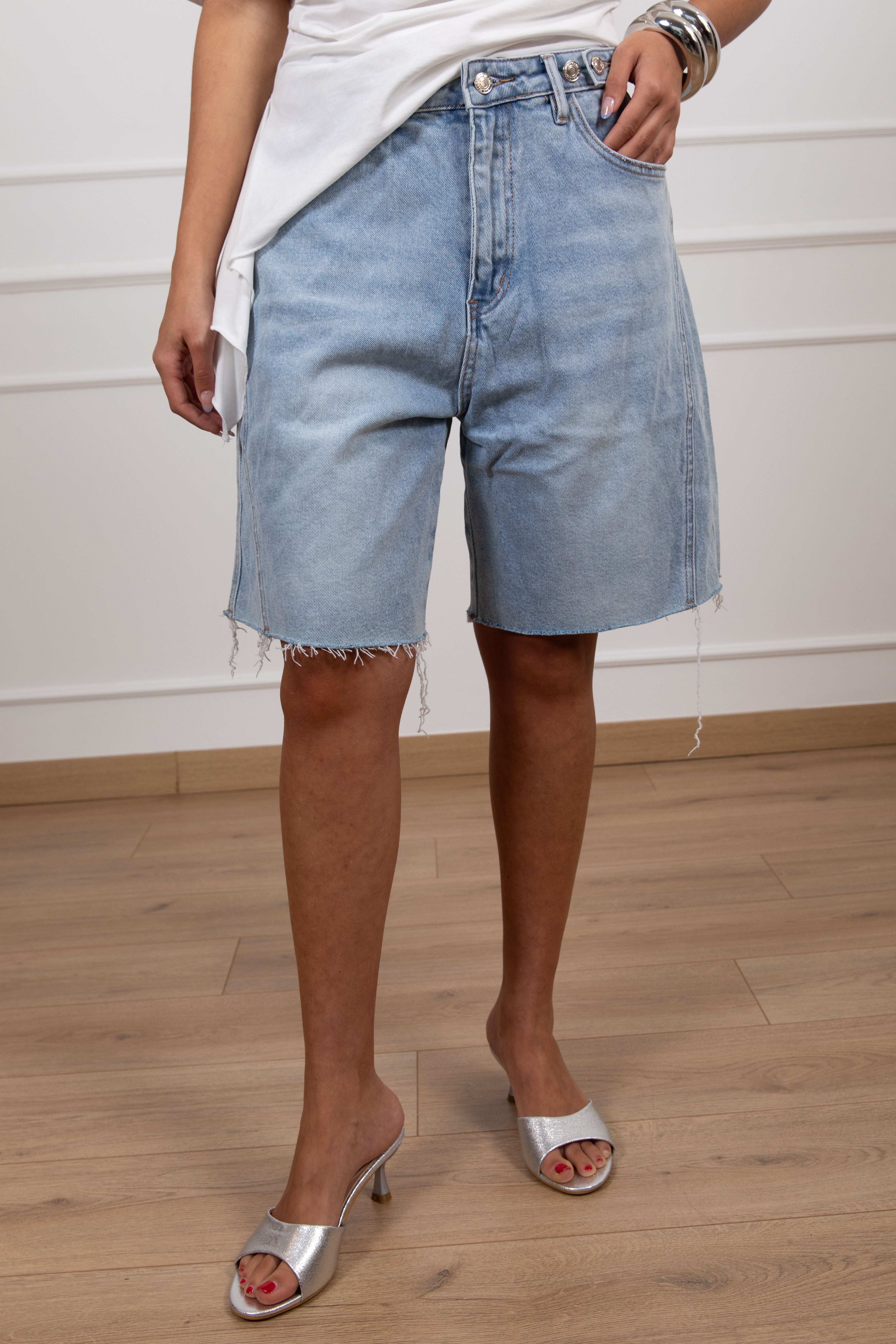 Bermuda jeans sfrangiato Susy Mix