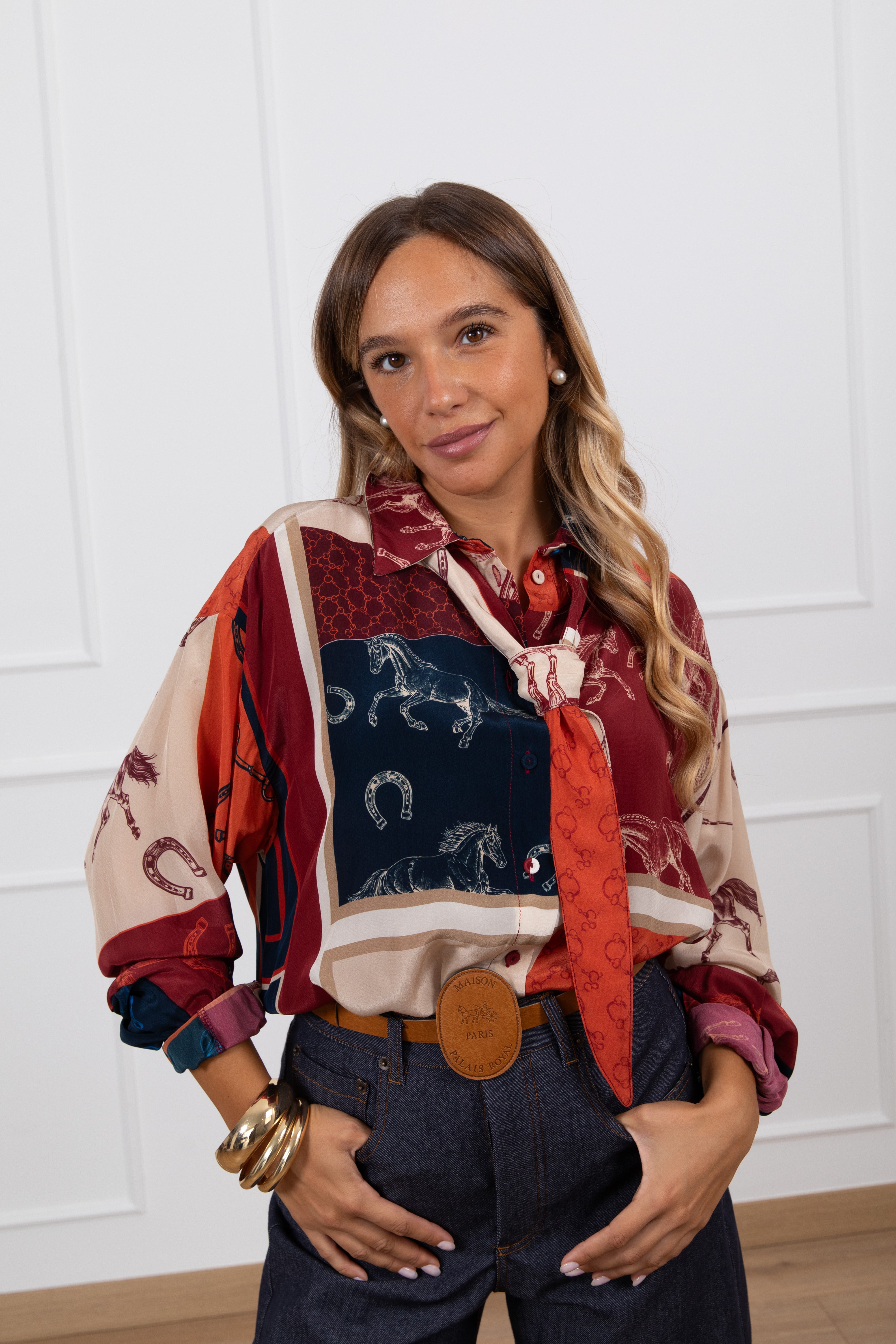 Camicia foulard fantasia ferro di cavallo Tensione IN
