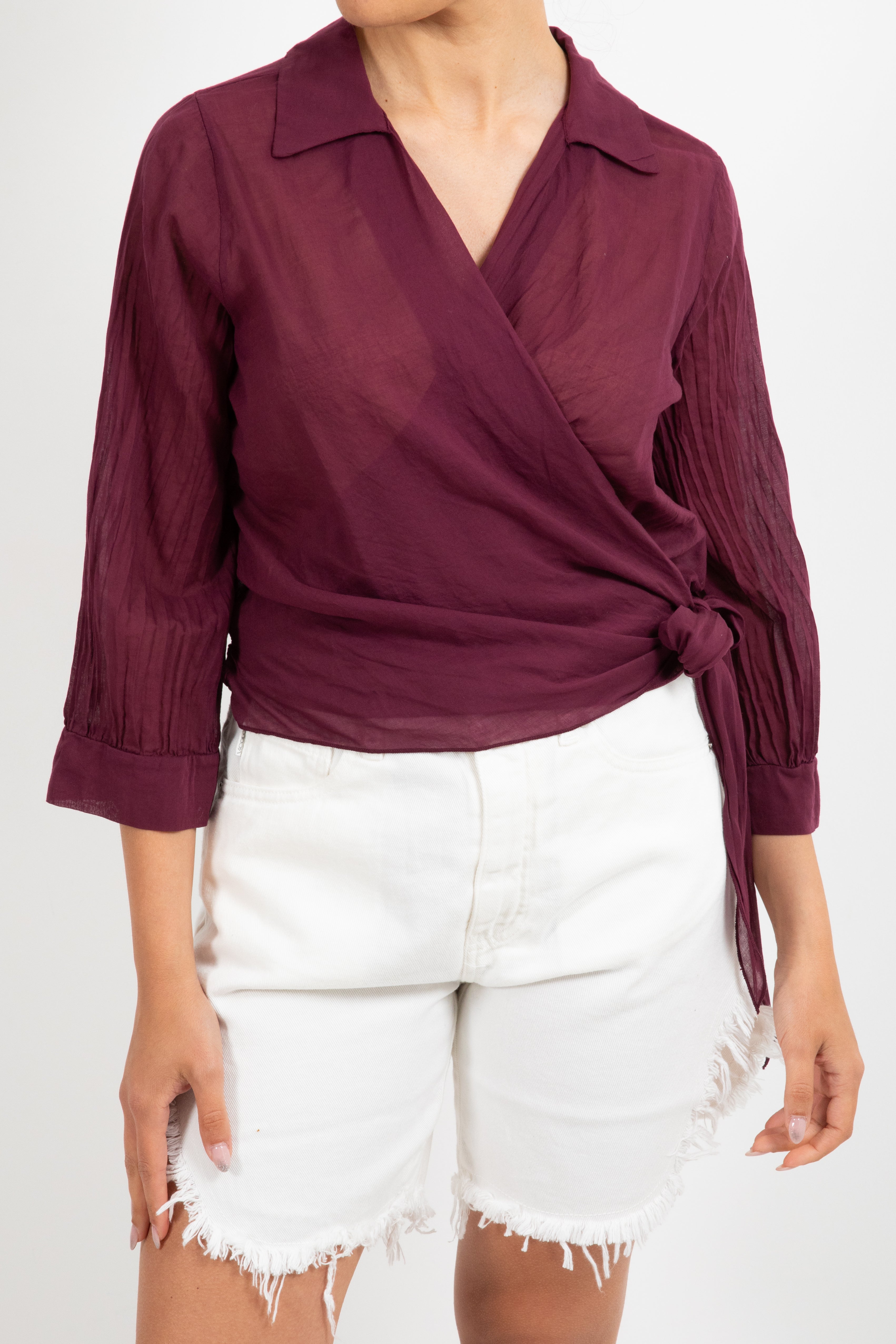Blusa manica 3/4 con nodo Susy Mix