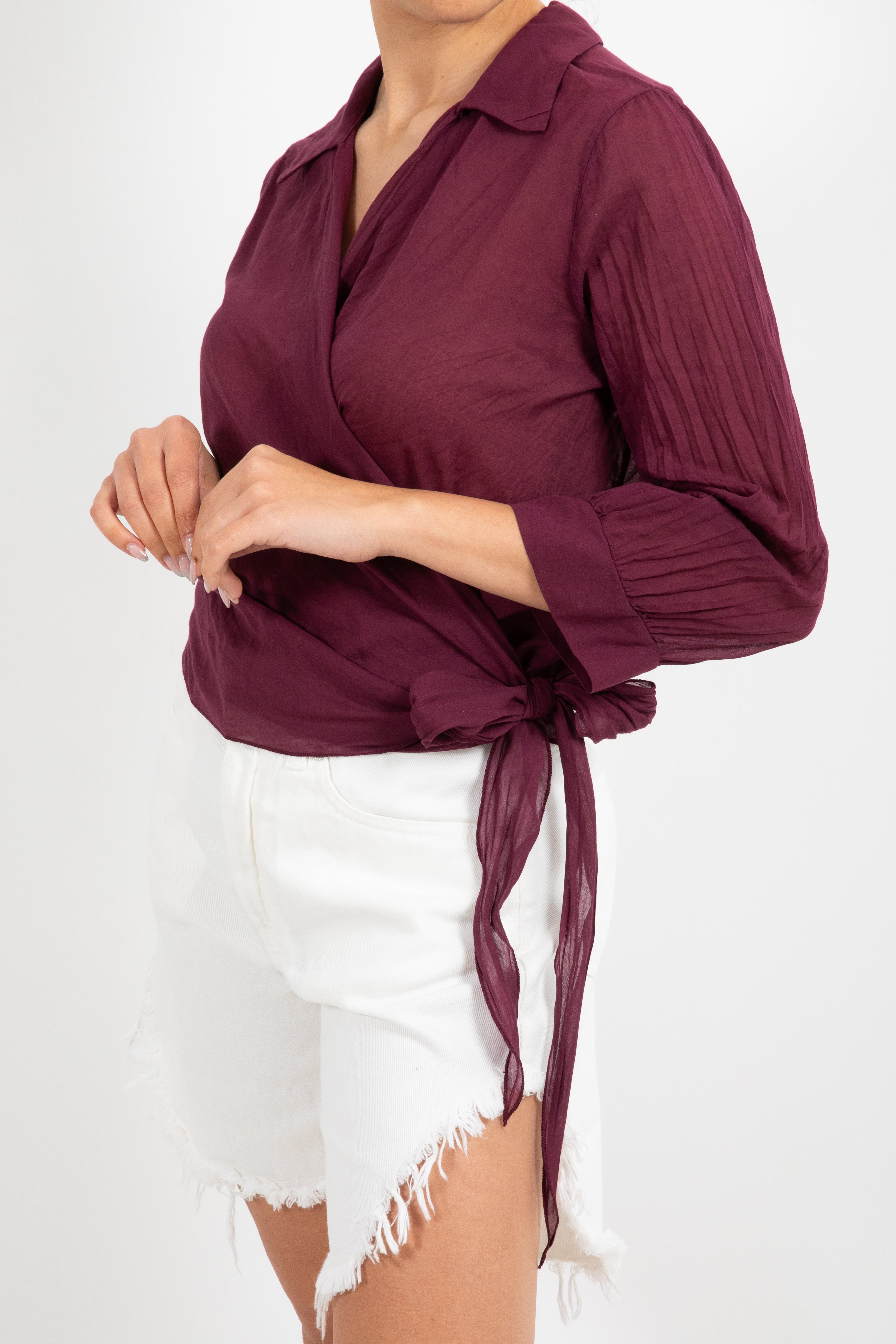 Blusa manica 3/4 con nodo Susy Mix