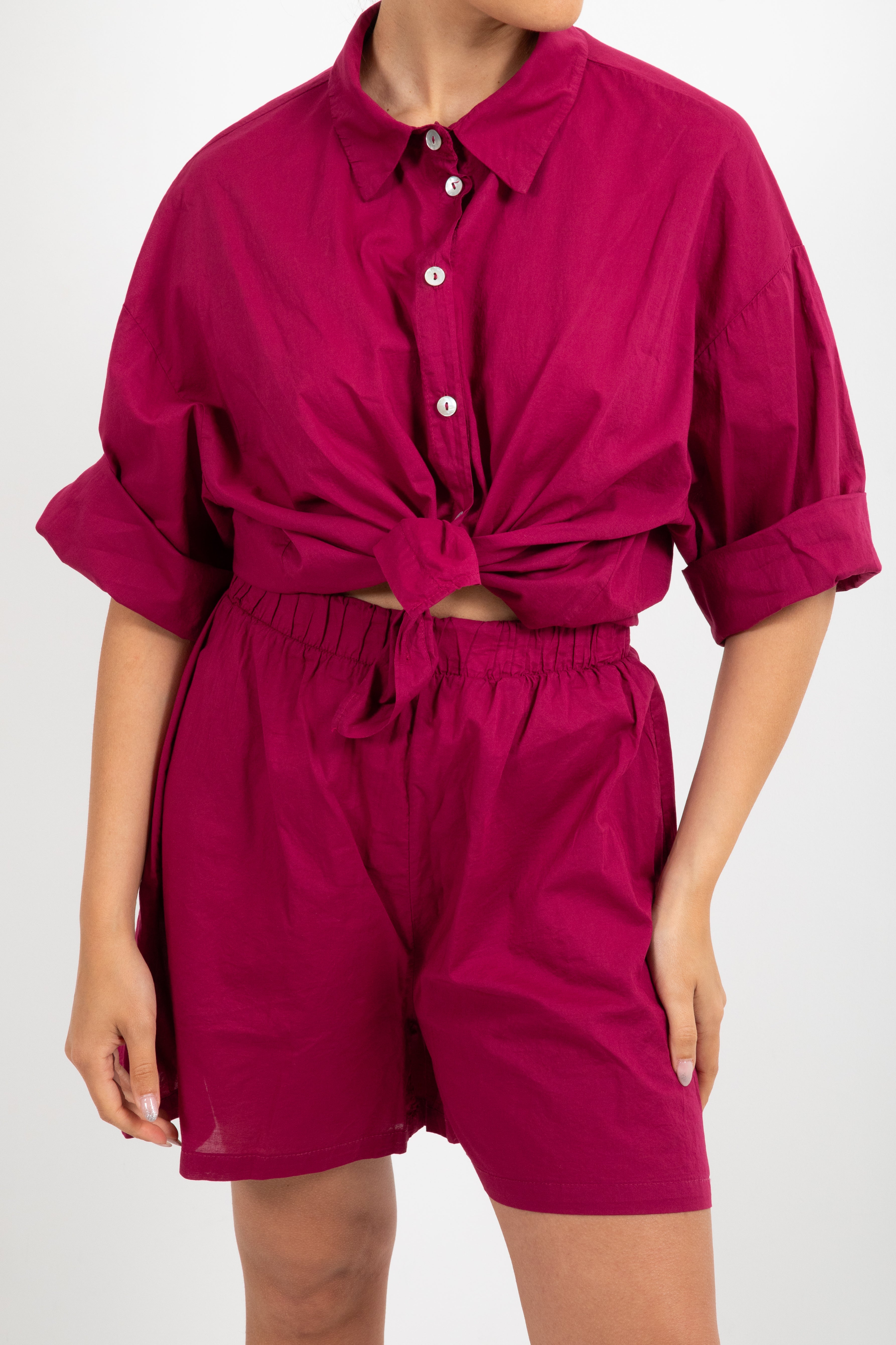 Coordinato camicia e shorts 100% cotone Susy Mix