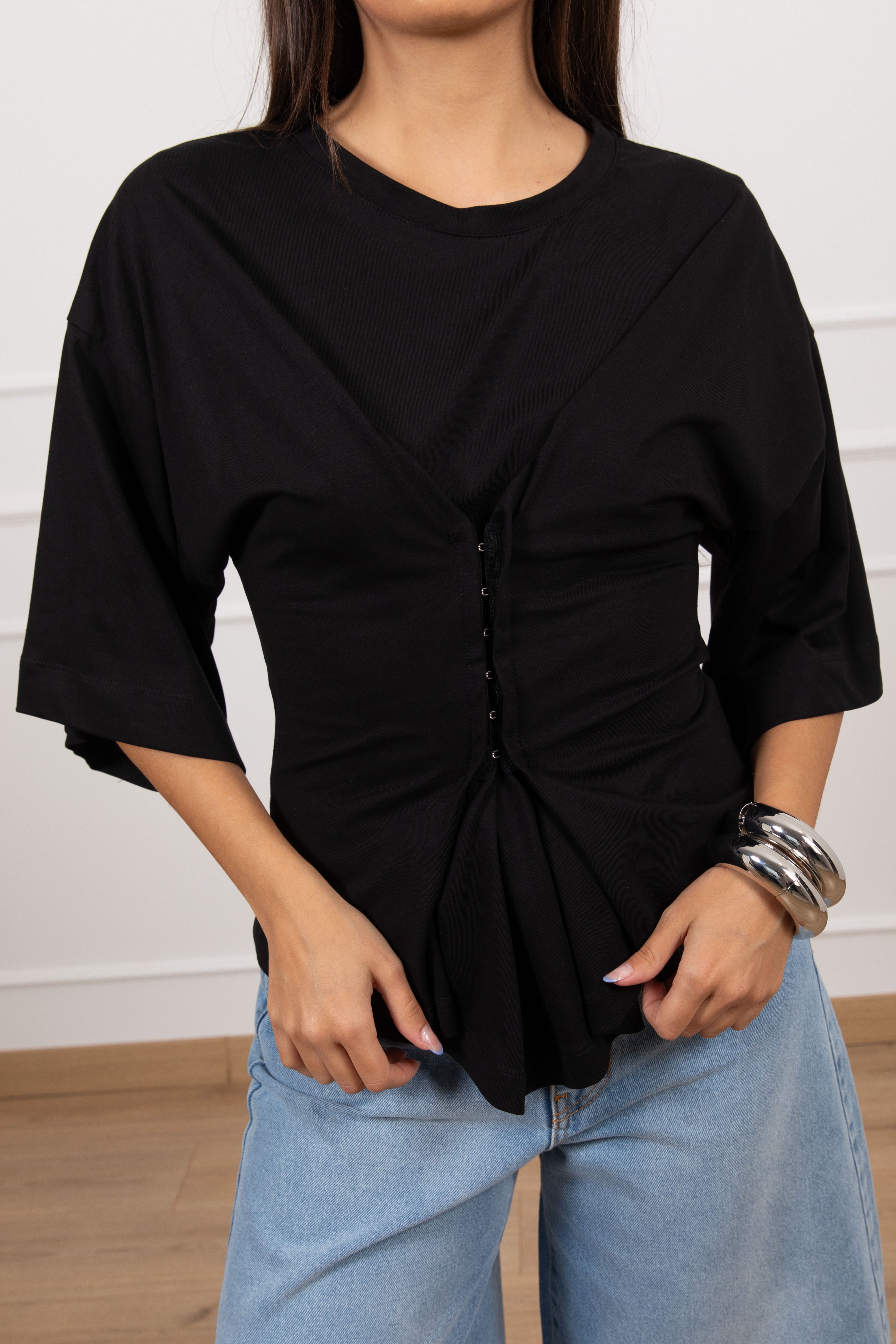 T-shirt bustier con ganci Tensione IN