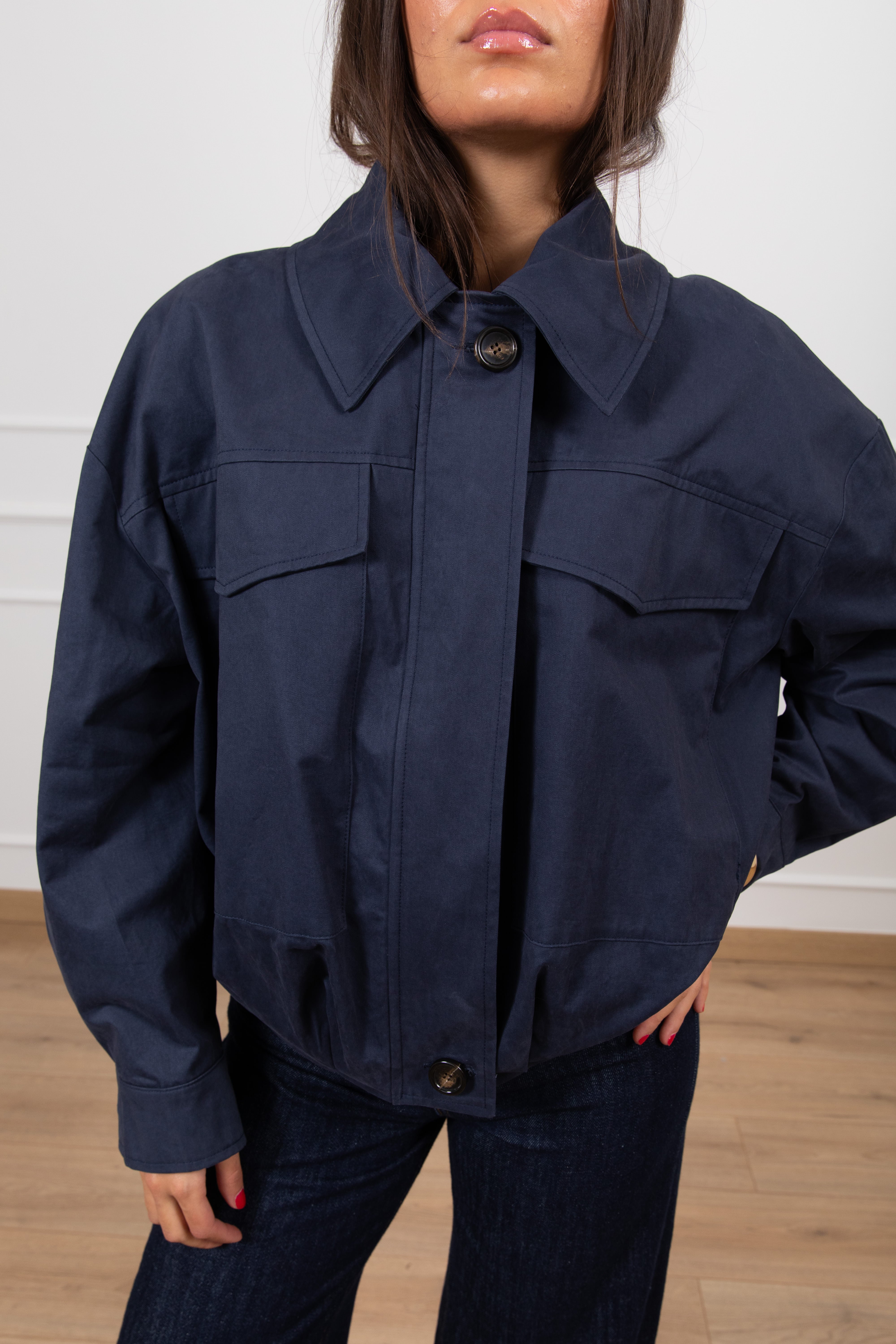 Bomber in canvas con tasconi Tensione IN