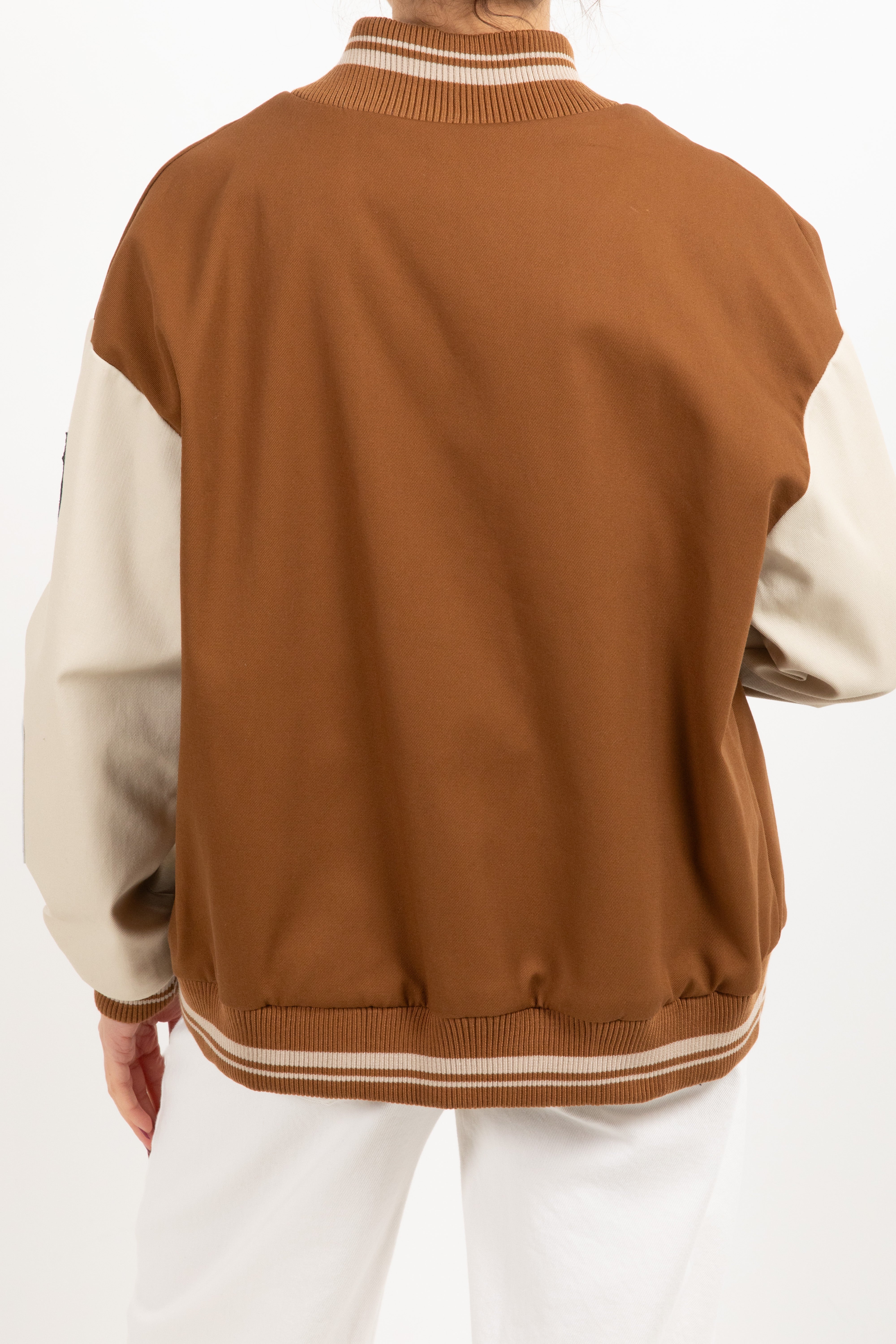 Bomber college con patch e spille ViCOLO