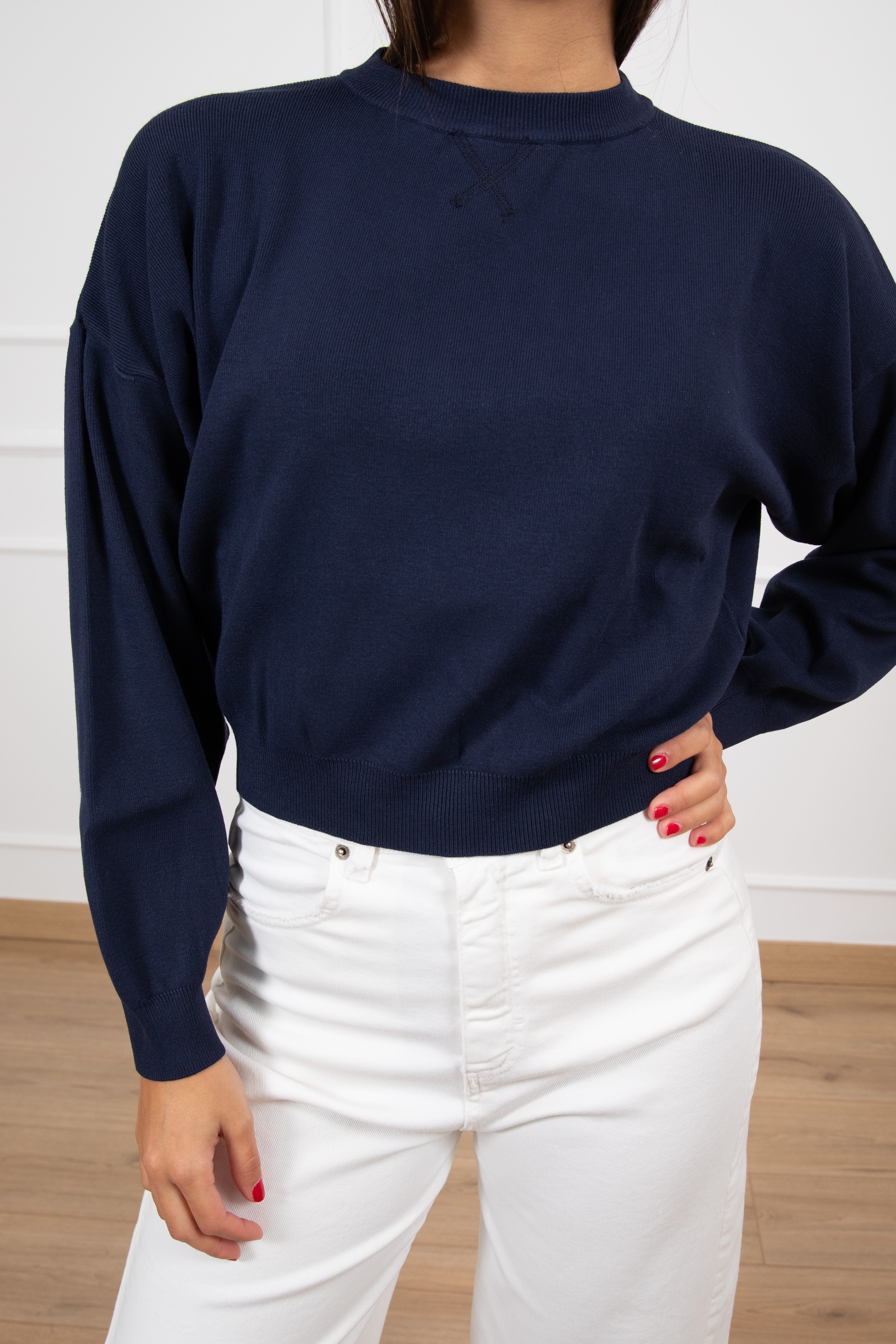 Maglia in viscosa con spalla scesa ViCOLO