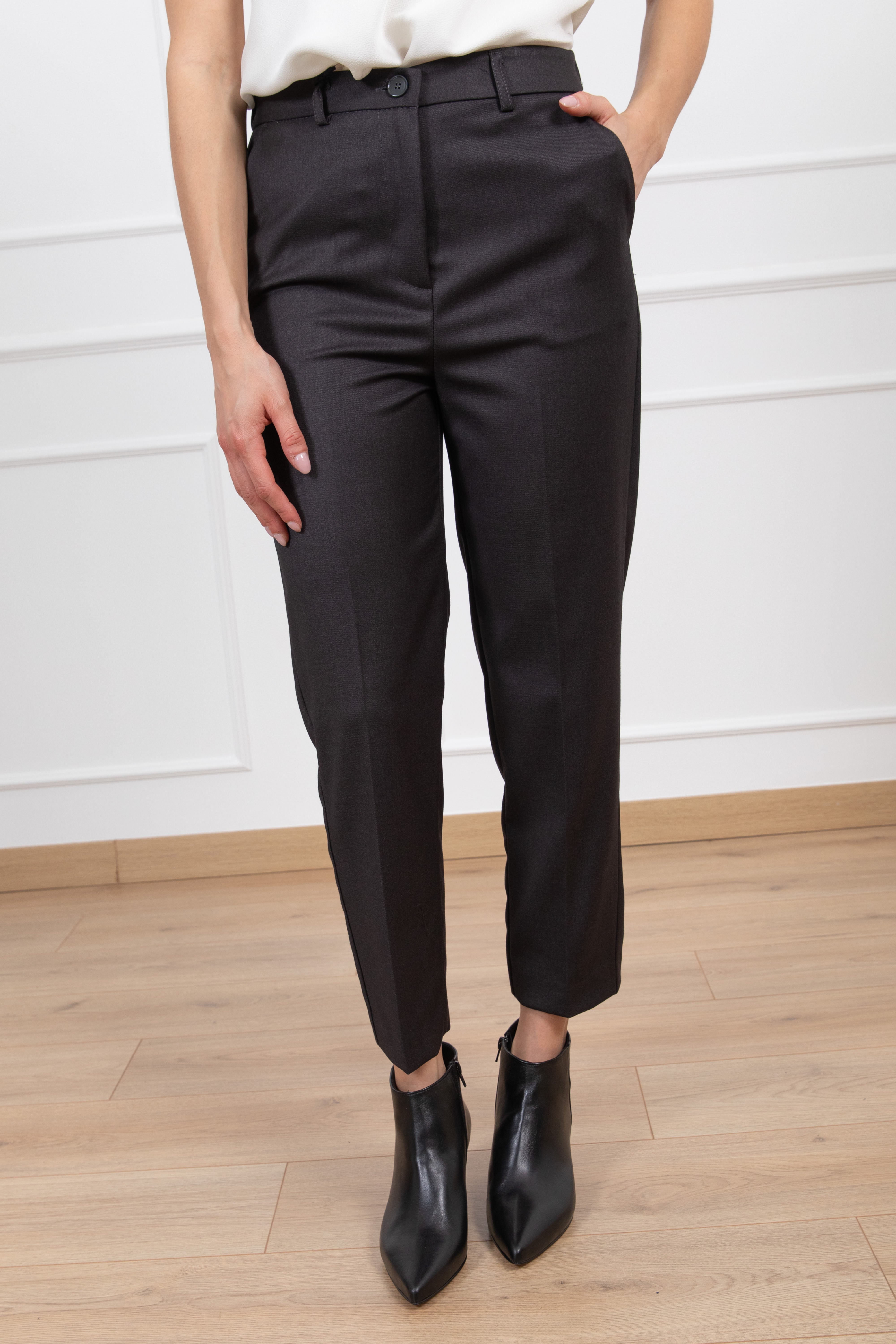 Pantalone a sigaretta in calda viscosa elastico sul retro ViCOLO