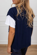 Gilet in lana e cashmere con doppia abbottonatura variante blu Susy Mix